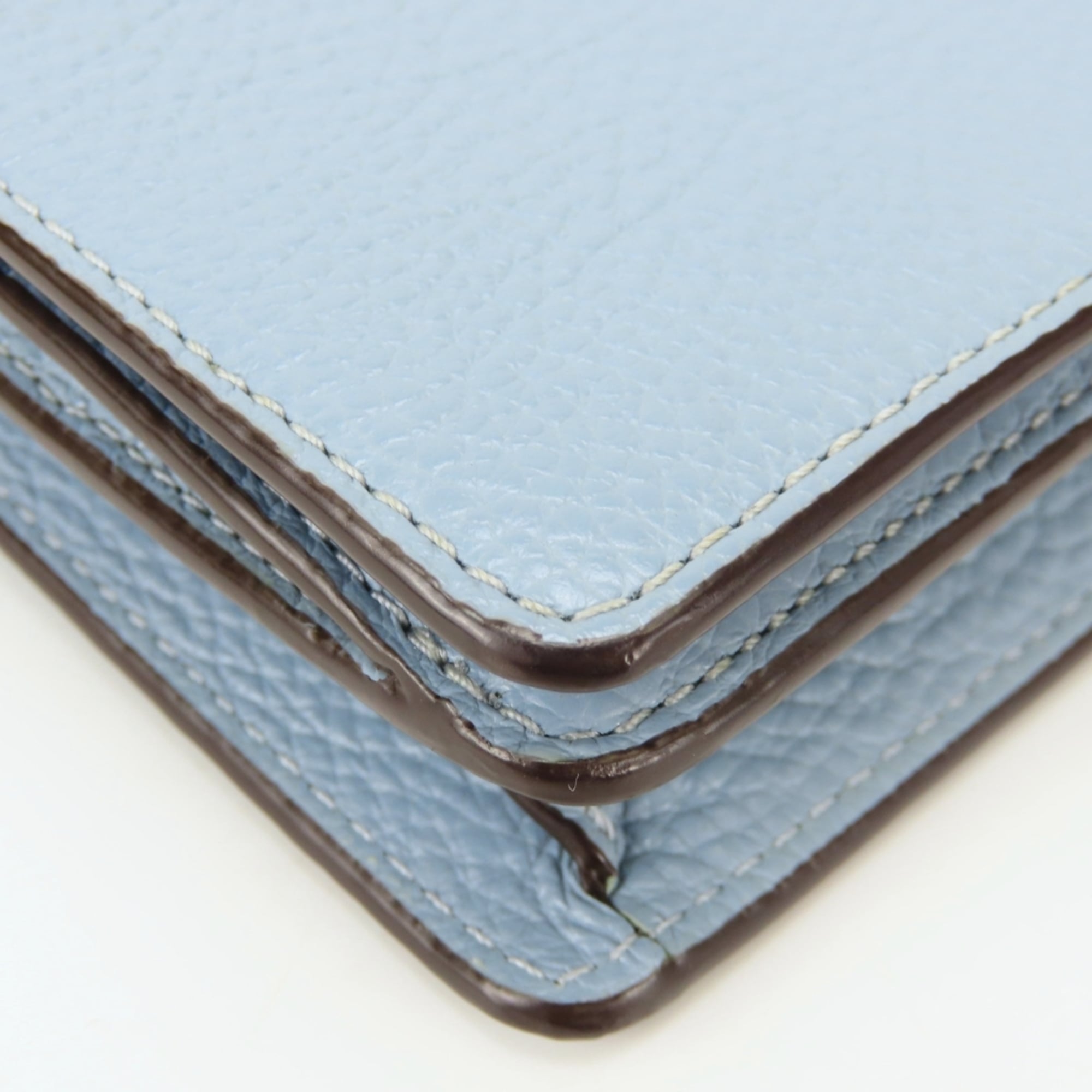 Coach Blue Leather Chain/Shoulder Wallet (Pre-Owned)