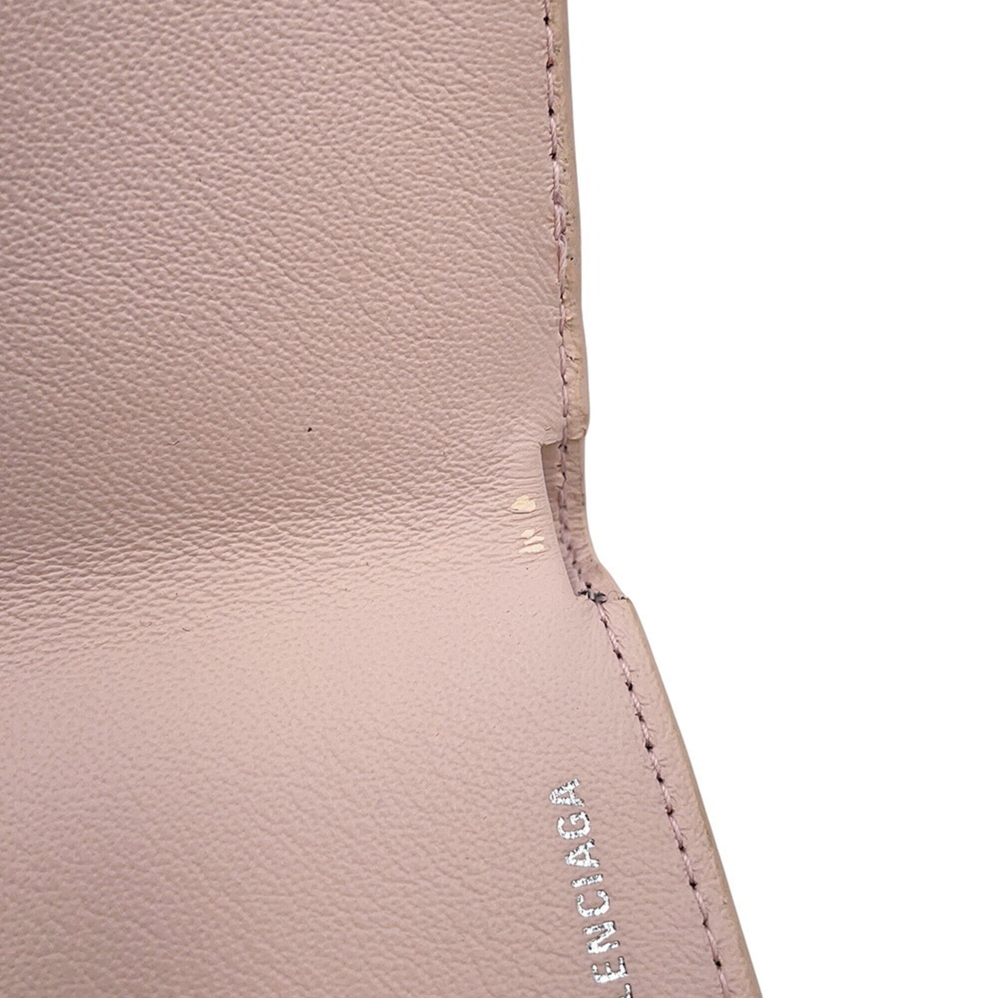 Balenciaga Pink Leather Wallet (Tri-Fold) (Pre-Owned)