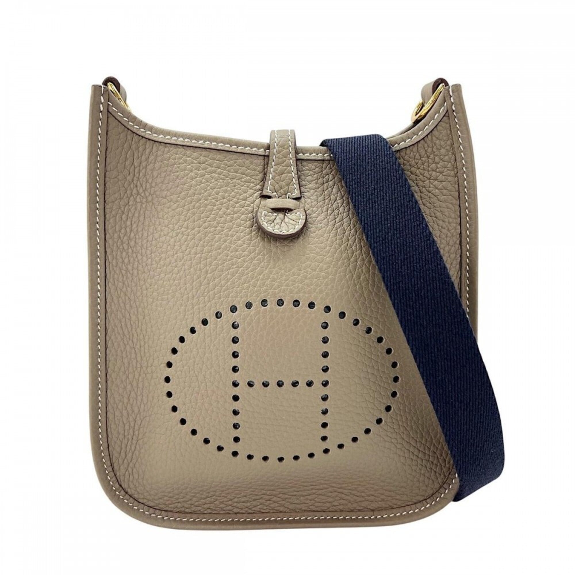 Hermes Beige Leather Shoulder Bag (Pre-Owned)