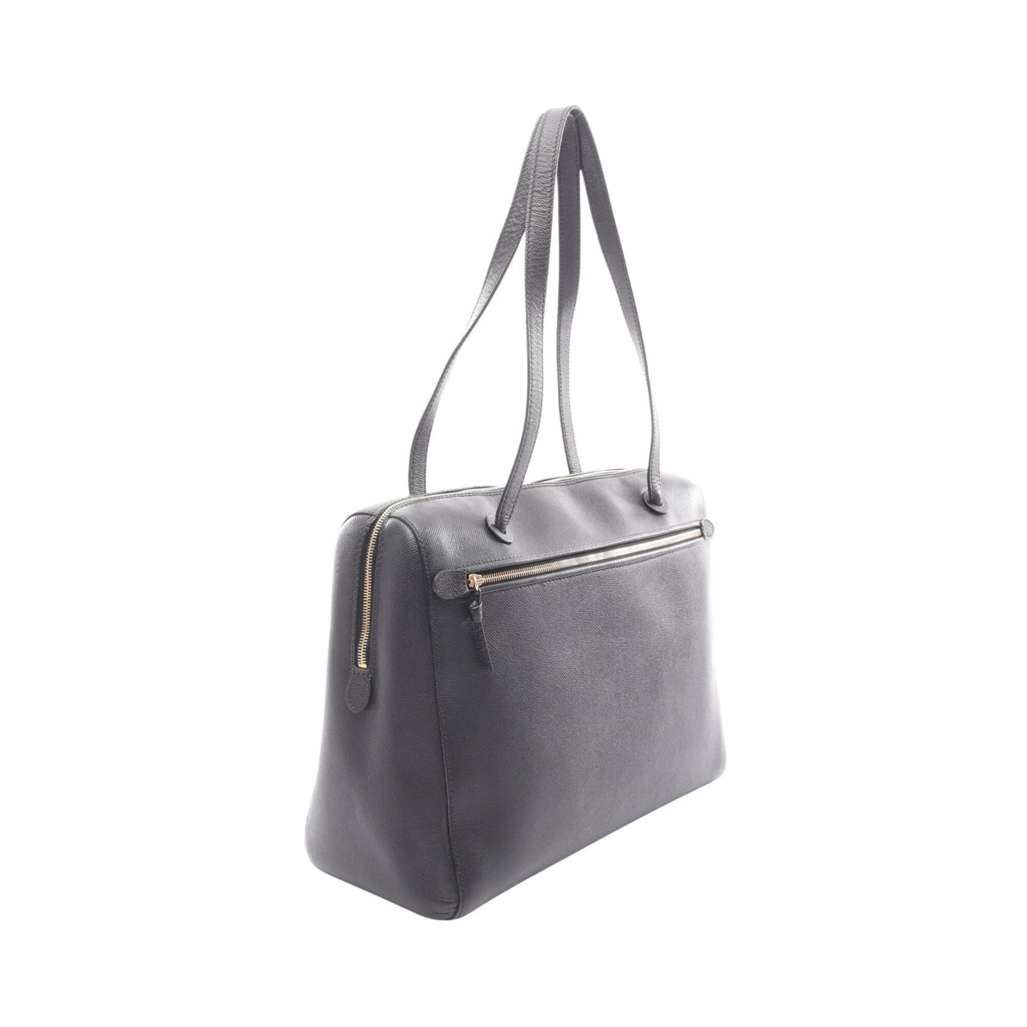 Chanel Black Grained Calfskin Handbag Tote Bag (Pre-Owned)