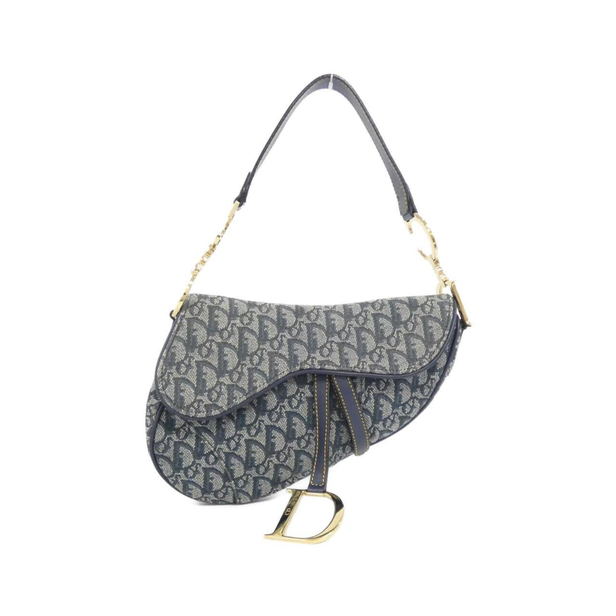 Christian Dior Blue Canvas Shoulder Bag (Pre-Owned)
