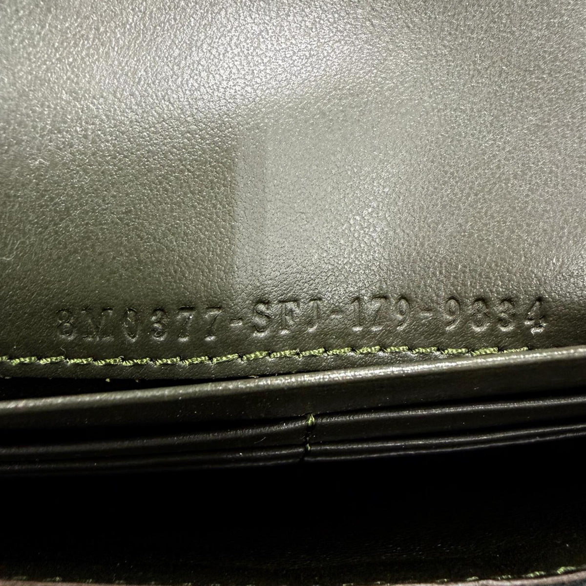 Fendi Dark Green Leather Long Wallet (Bi-Fold) (Pre-Owned)
