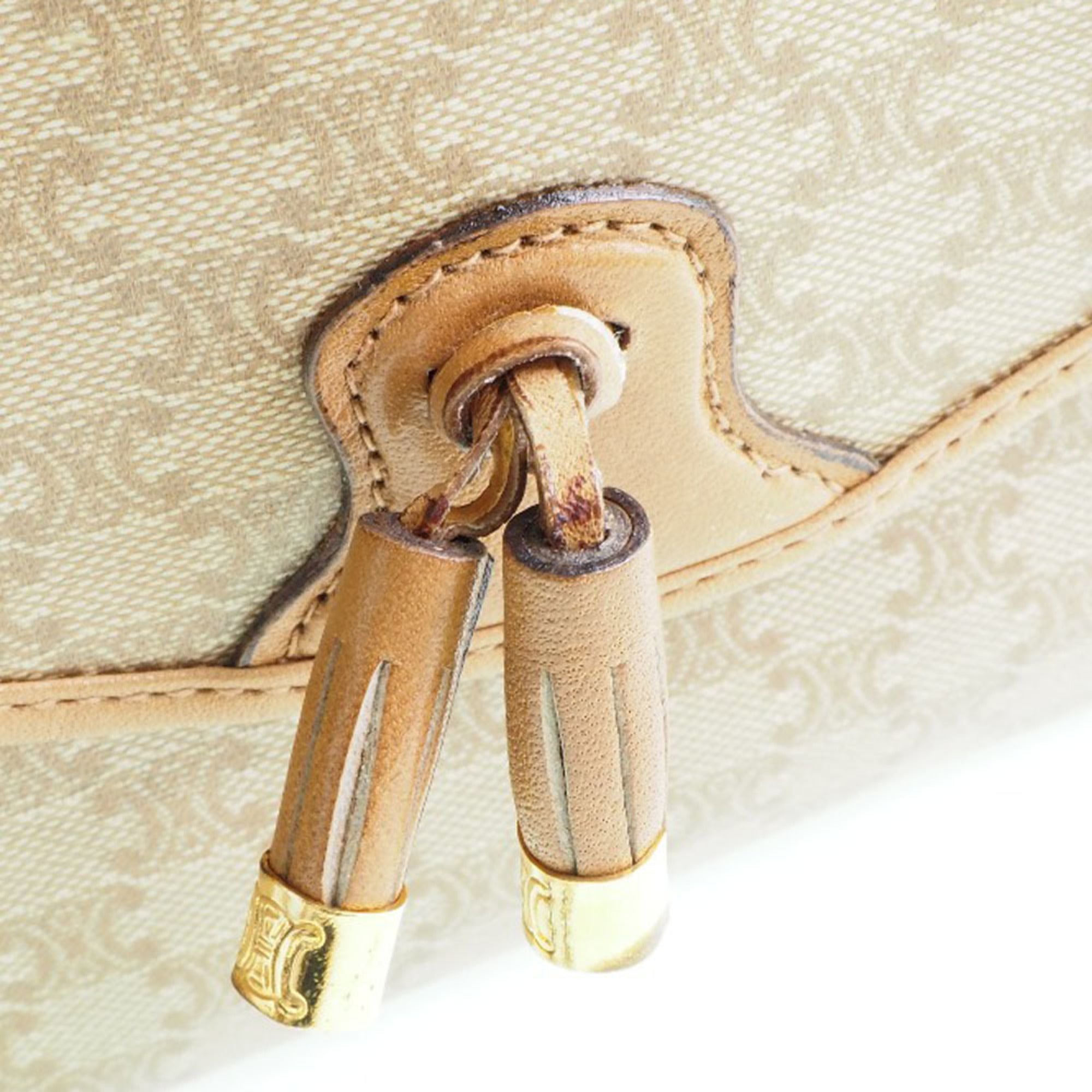 Celine Macadam Beige Pvc Shoulder Bag (Pre-Owned)