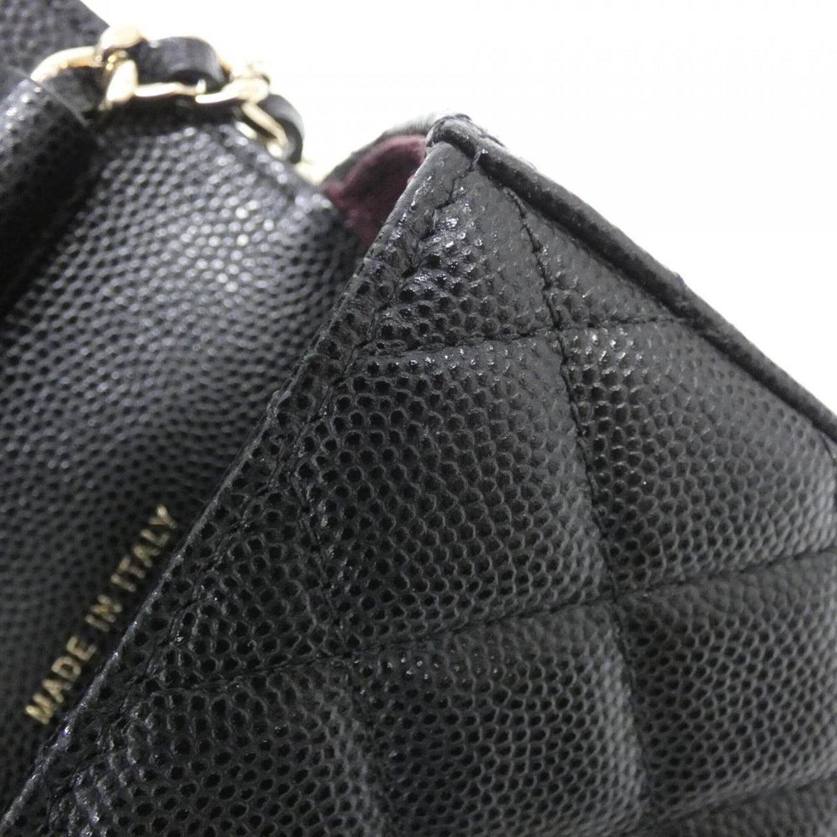 Chanel Black Grained Calfskin Handbag Shoulder Bag (Pre-Owned)