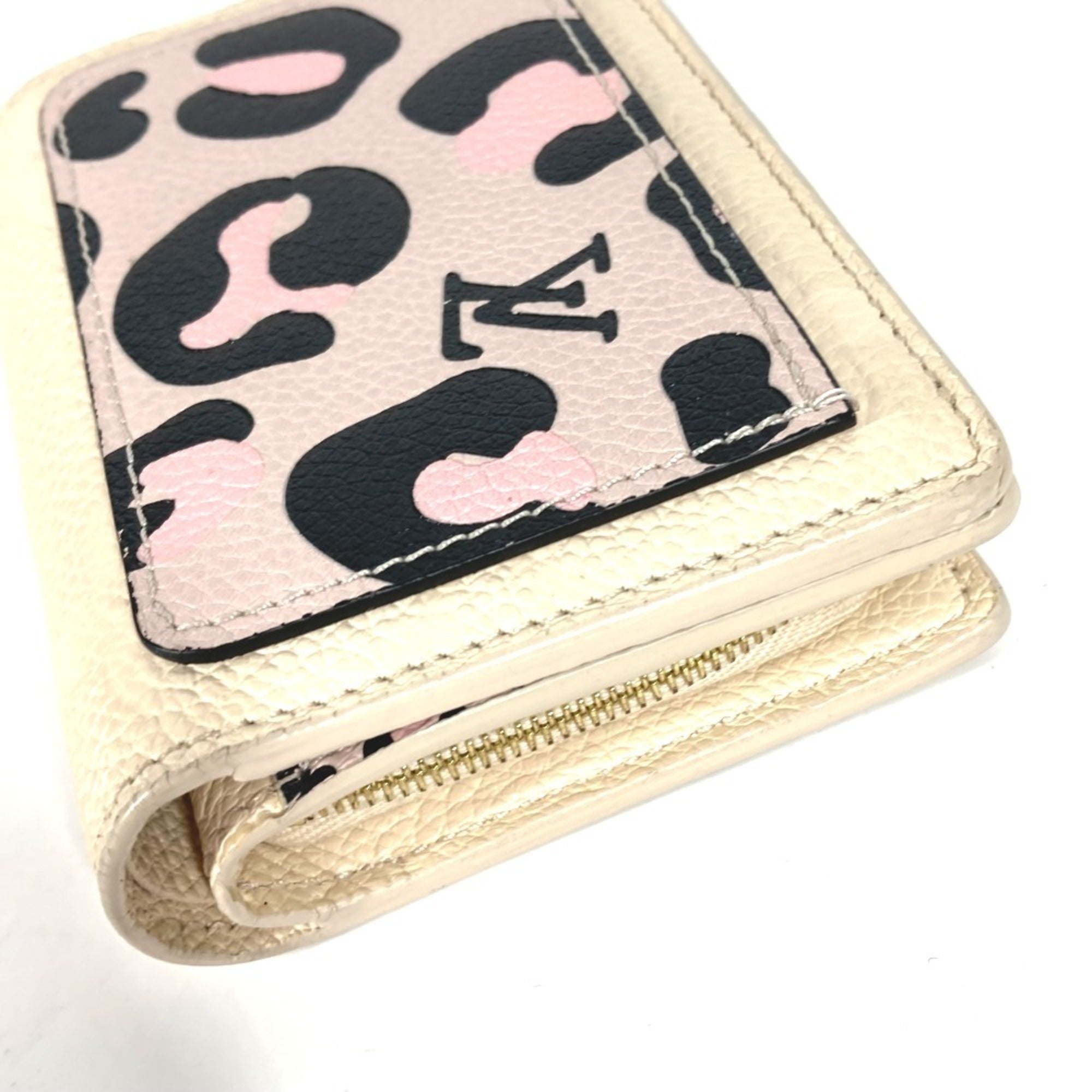 Louis Vuitton Monogram Empreinte Beige Leopard Monogram Empreinte Bill Wallet (Bi-Fold) (Pre-Owned)