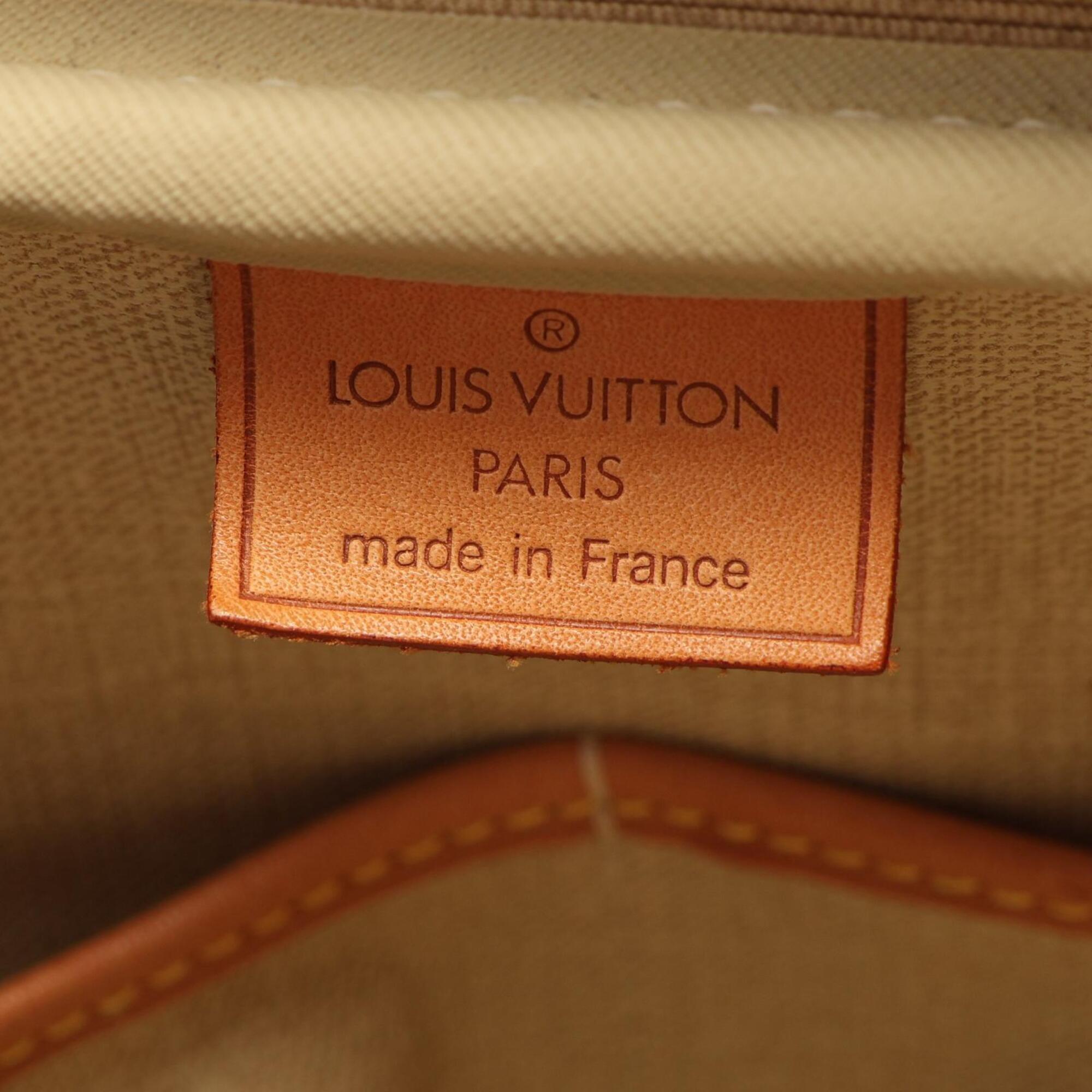 Louis Vuitton Brown Pvc Coated Canvas Leather Handbag (Pre-Owned)