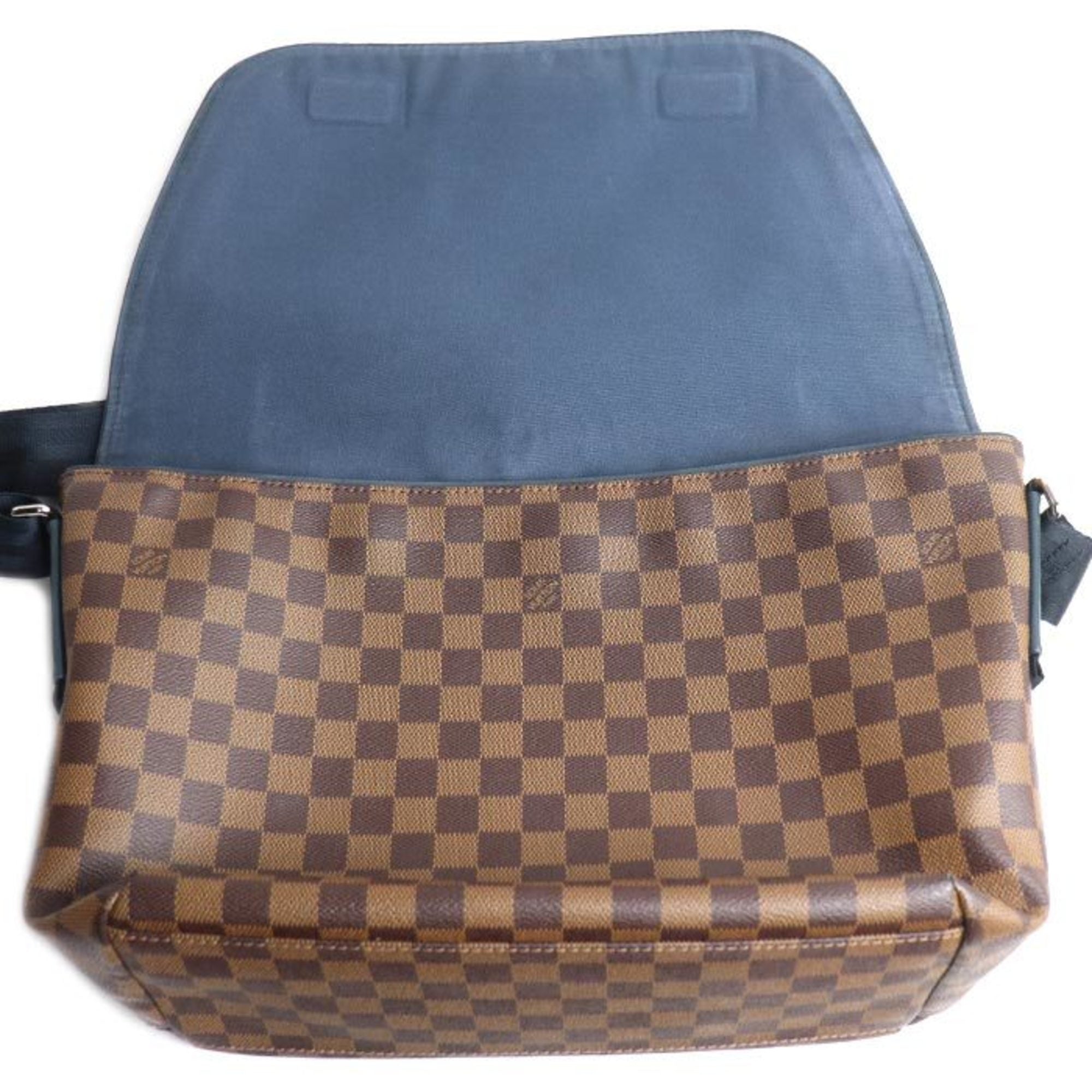 Louis Vuitton Brown Damier Canvas Leather Shoulder Bag (Pre-Owned)