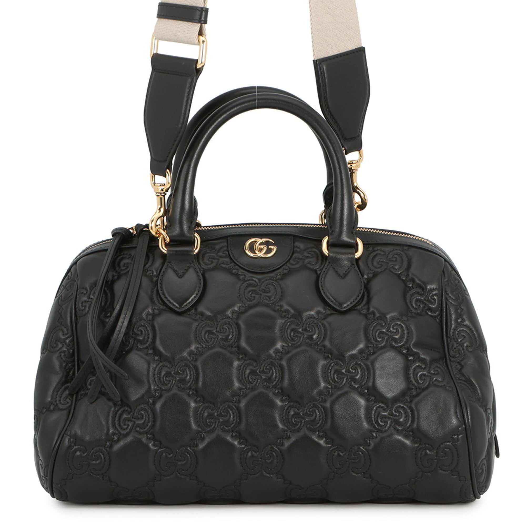 Gucci Black Leather Handbag Shoulder Bag (Pre-Owned)