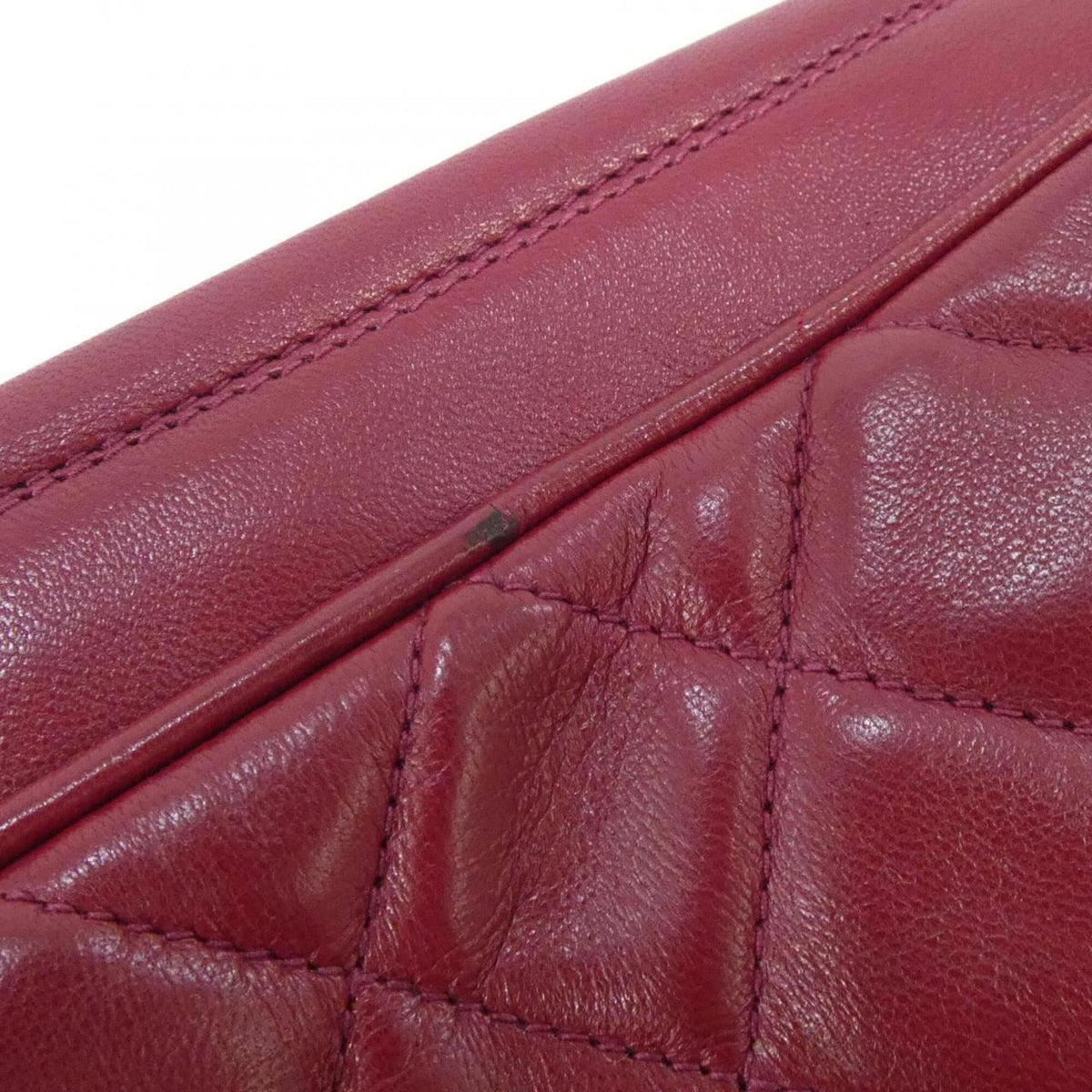Chanel Bordeaux Leather Shoulder Bag (Pre-Owned)