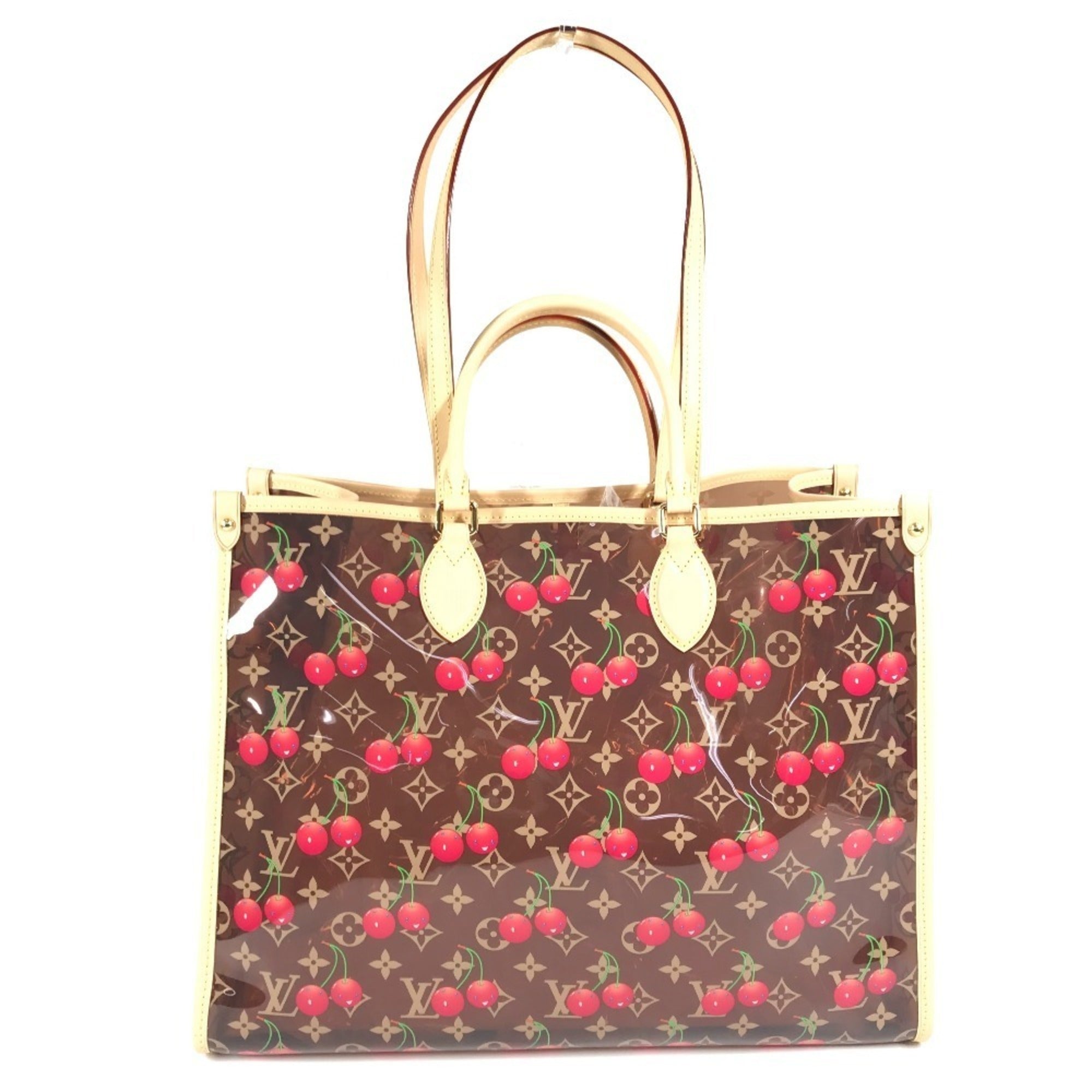 Louis Vuitton Brown Clear Monogram Red Color Monogram Shoulder Bag (Pre-Owned)