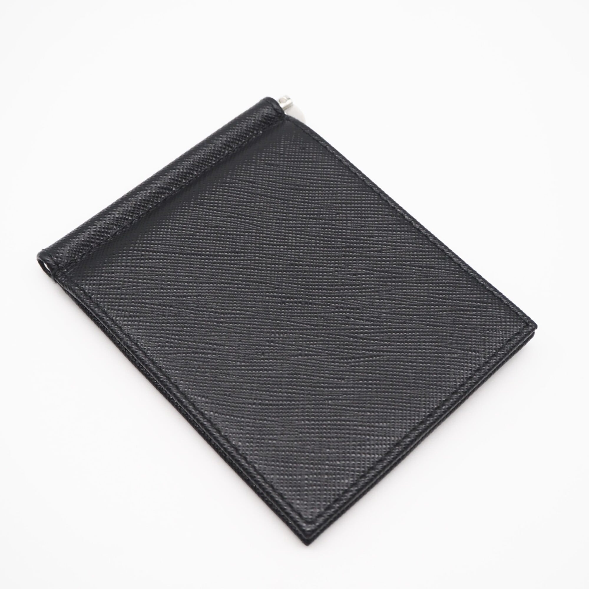 Prada Saffiano Black Saffiano Money Clip (Pre-Owned)