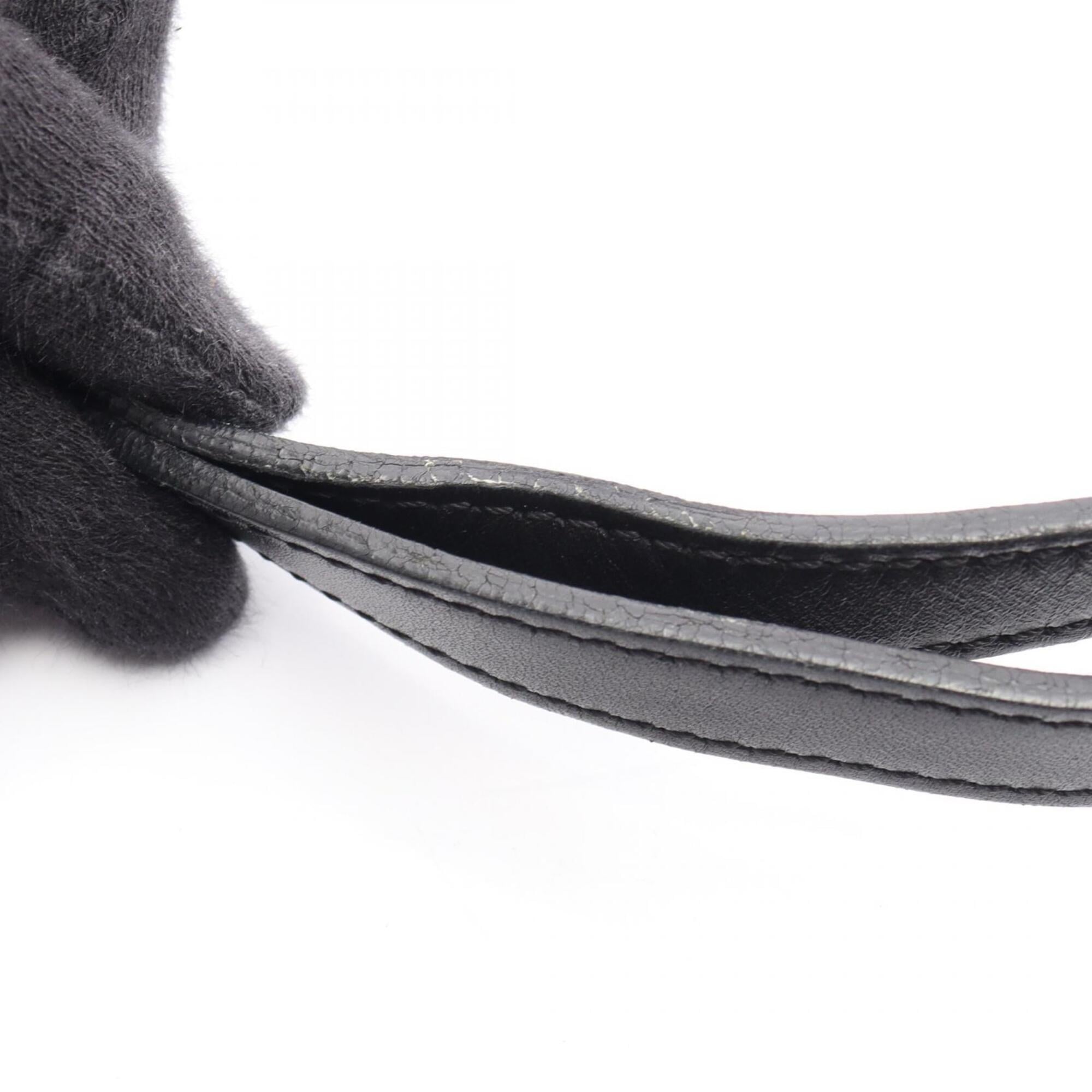 Christian Dior Black Gray Canvas Leather Saddle Bag Tote Bag (Pre-Owned)