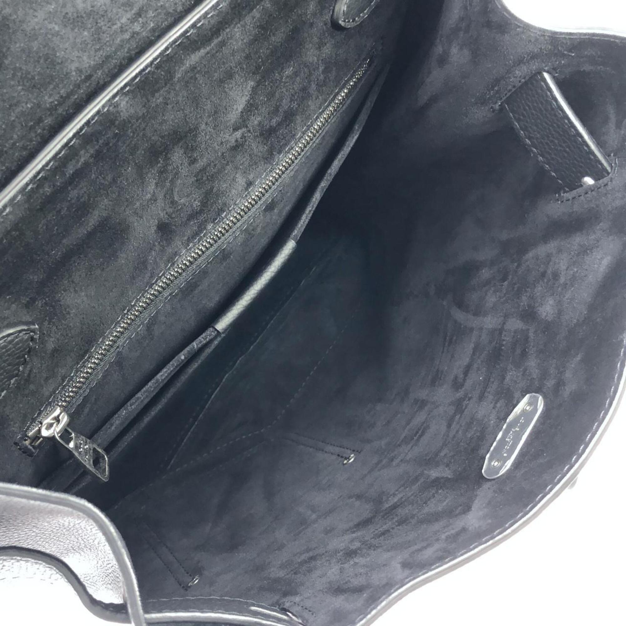 Louis Vuitton Black Suede Leather Backpack (Pre-Owned)