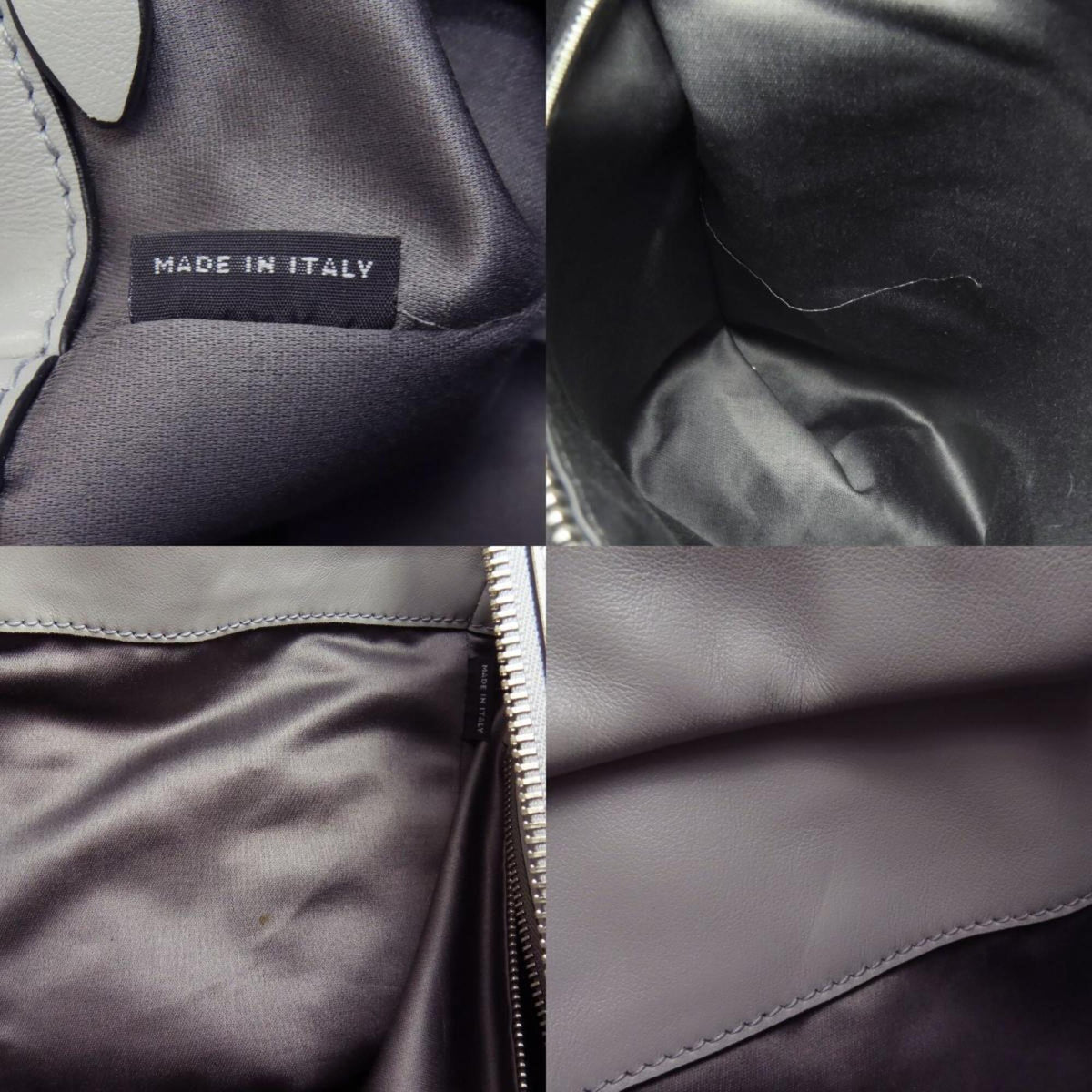 Miu Miu Gray Leather Tote Bag (Pre-Owned)