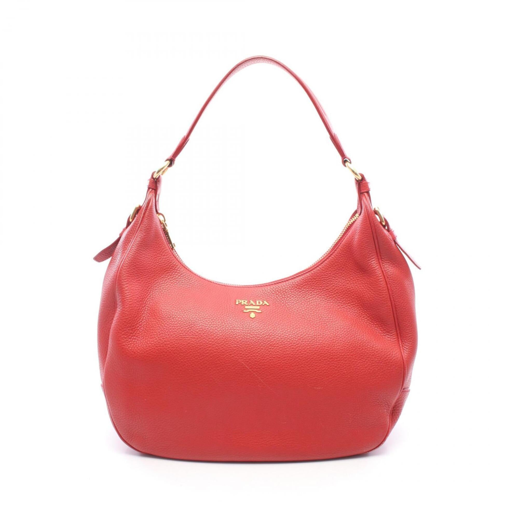 Prada Red Color Vitello Daino Handbag Shoulder Bag (Pre-Owned)