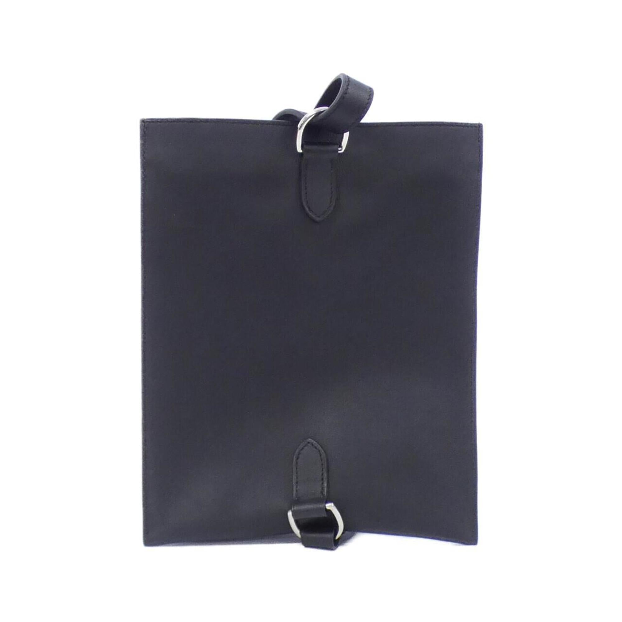 Hermes Black Swift Leather Chain/Shoulder Wallet (Pre-Owned)