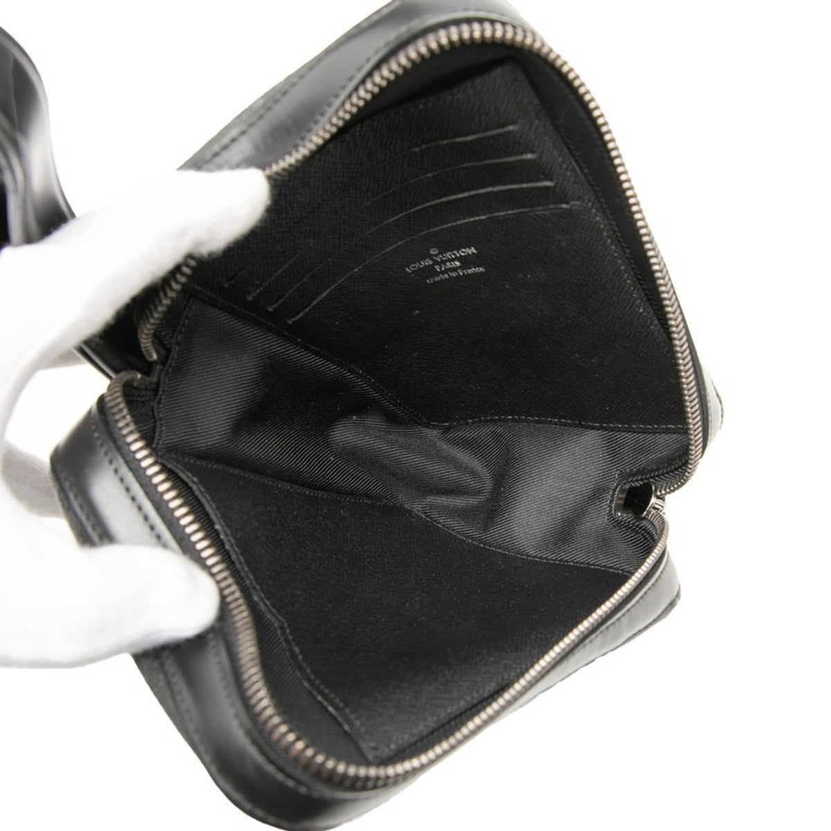 Louis Vuitton Black Pvc Leather Clutch Bag Handbag Pouch (Pre-Owned)
