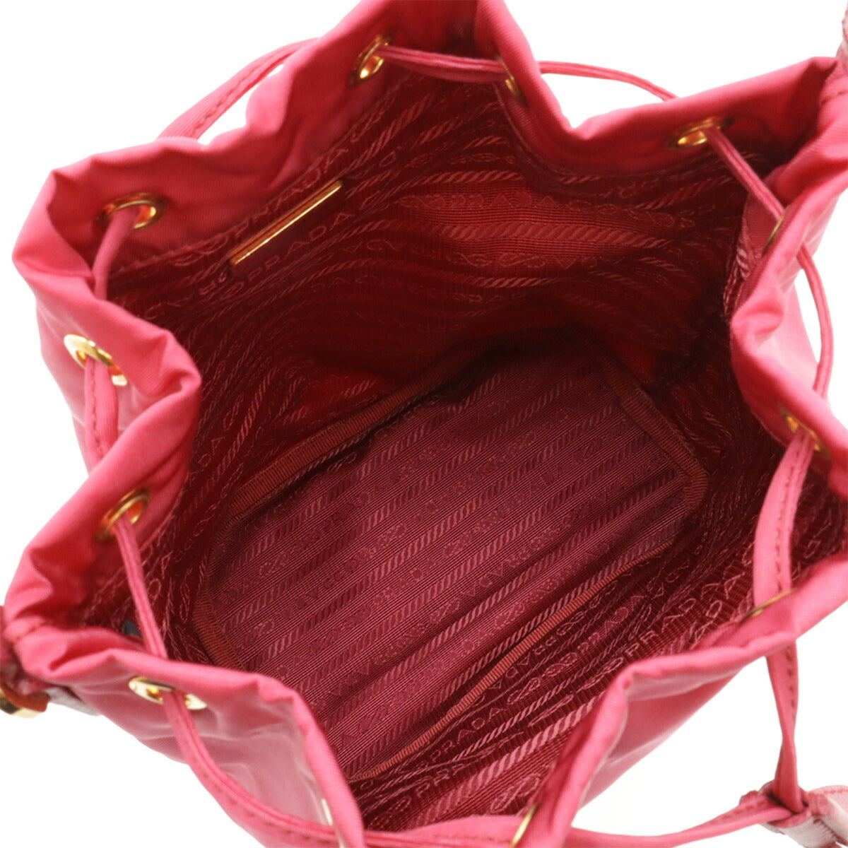 Prada Pink Nylon Handbag Shoulder Bag (Pre-Owned)