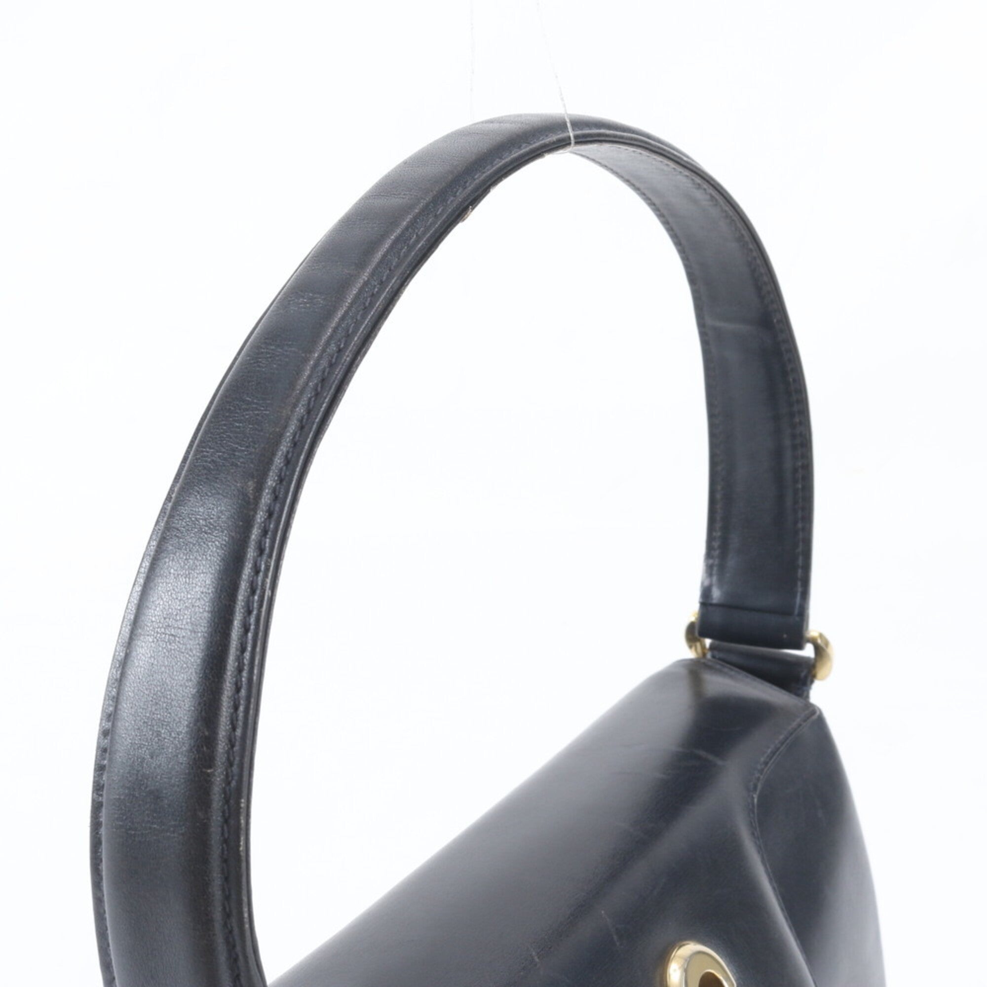 Gucci Dark Navy Navy Leather Handbag Shoulder Bag (Pre-Owned)