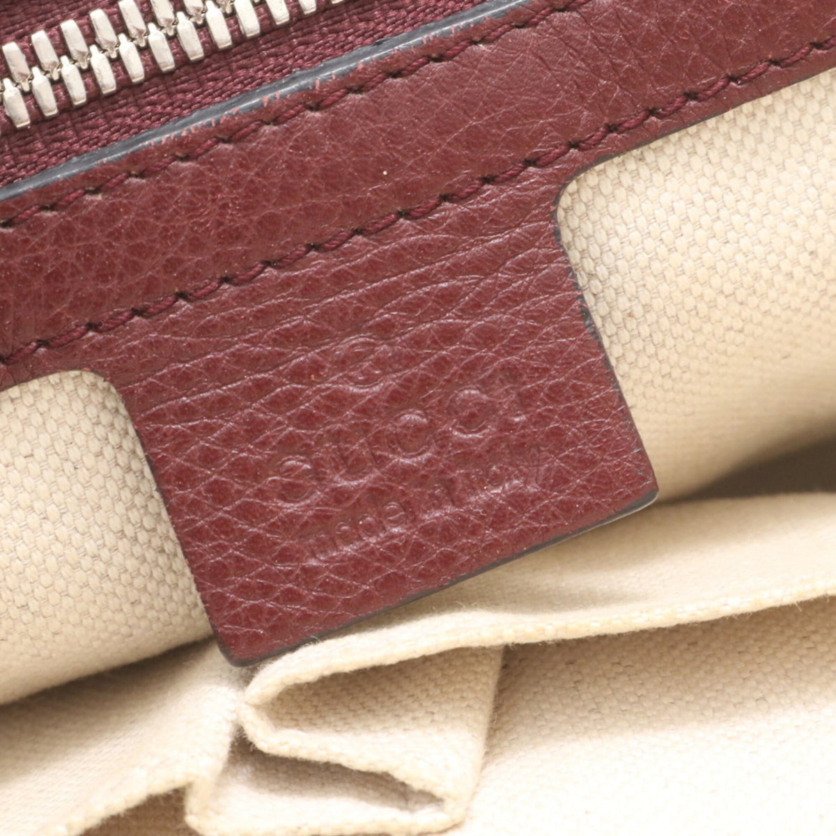 Gucci Red Color Wine Leather Messenger Bag Shoulder Bag (Pre-Owned)