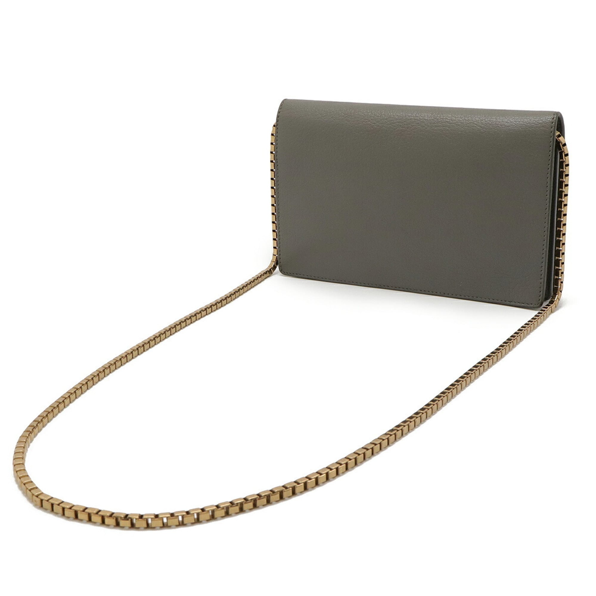 Balenciaga Gray Leather Pochette Shoulder Bag (Pre-Owned)