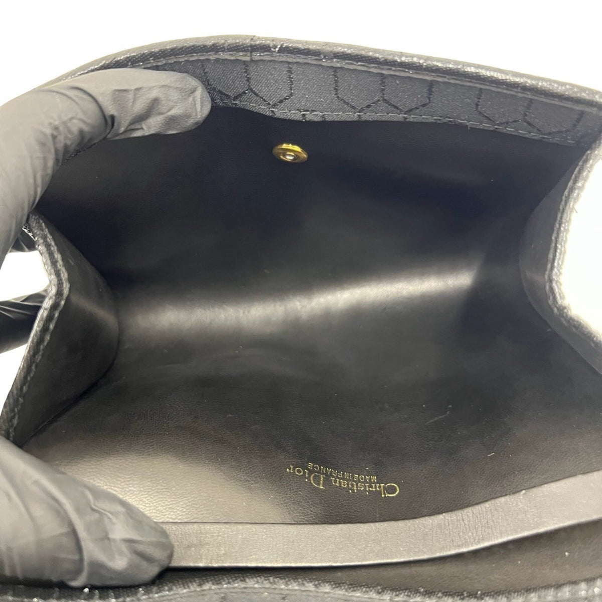 Christian Dior Black Canvas Leather Shoulder Bag (Pre-Owned)