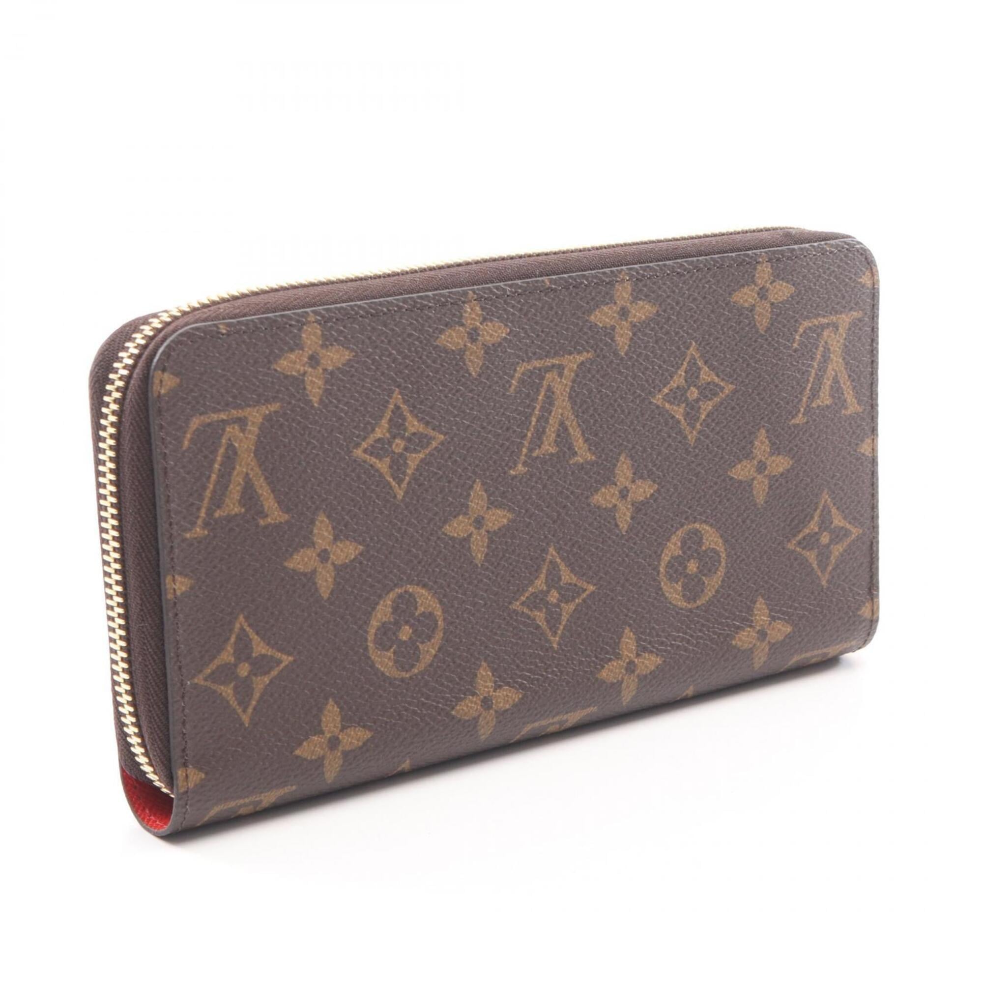 Louis Vuitton Brown Coquelicots Red Color Coated Canvas Pvc Long Wallet (Bi-Fold) (Pre-Owned)