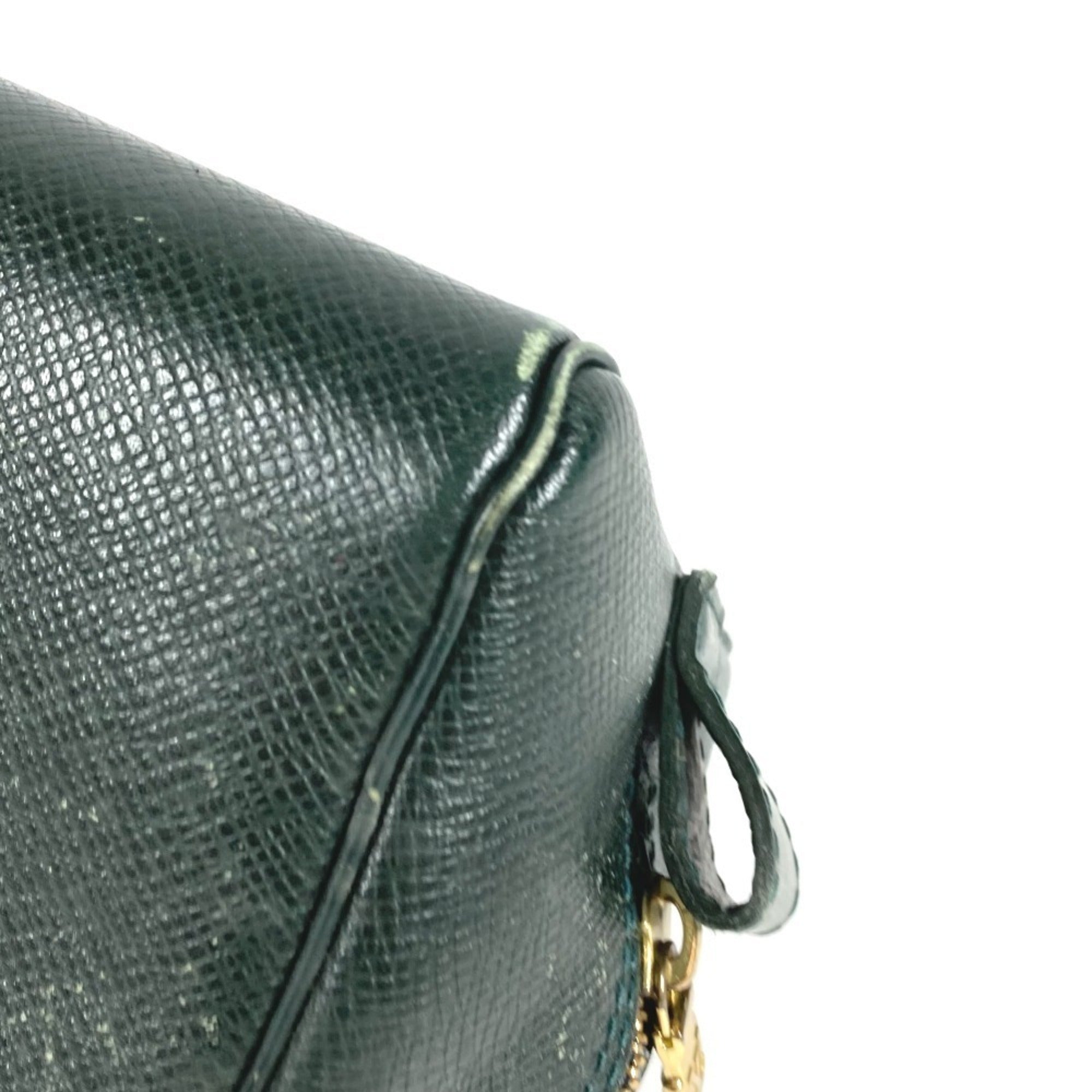 Louis Vuitton Taiga Episea Green Taiga Leather Handbag (Pre-Owned)
