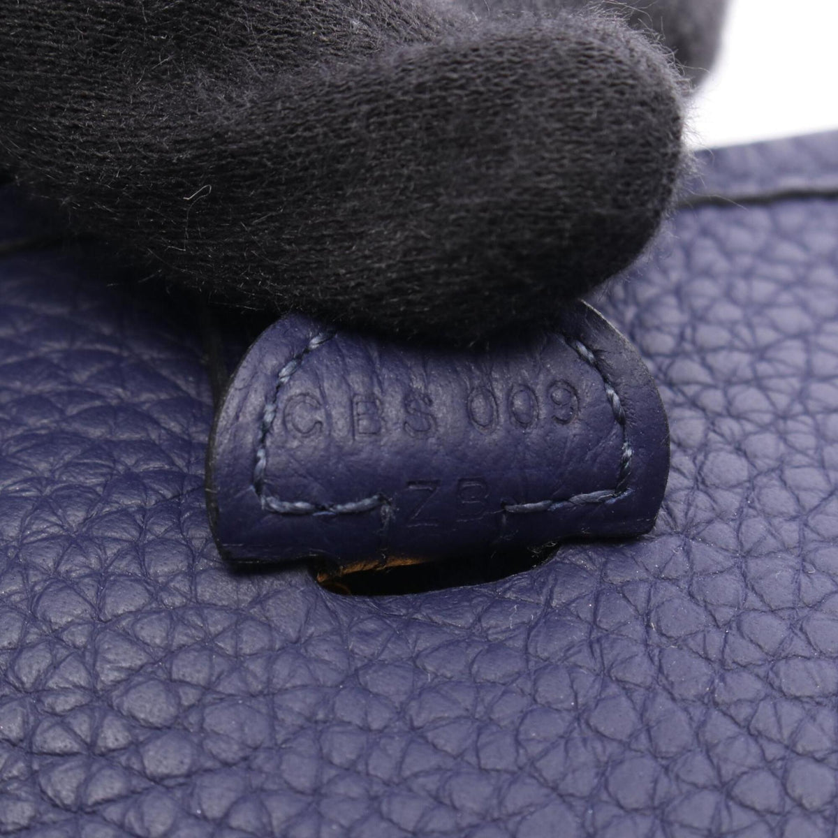 Hermes Iris Navy Taurillon Clemence Leather Handbag Shoulder Bag (Pre-Owned)