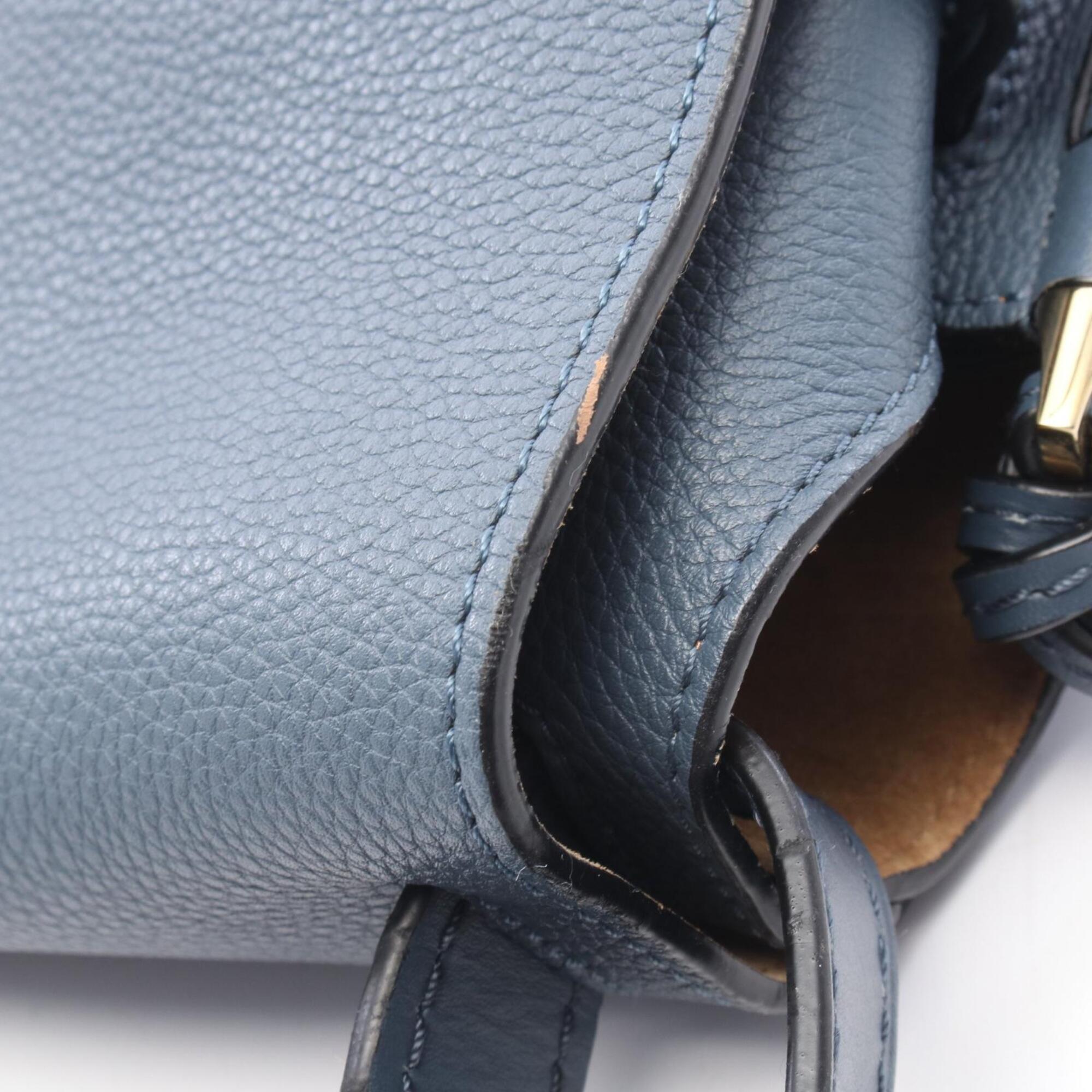Loewe Blue Leather Handbag Shoulder Bag (Pre-Owned)