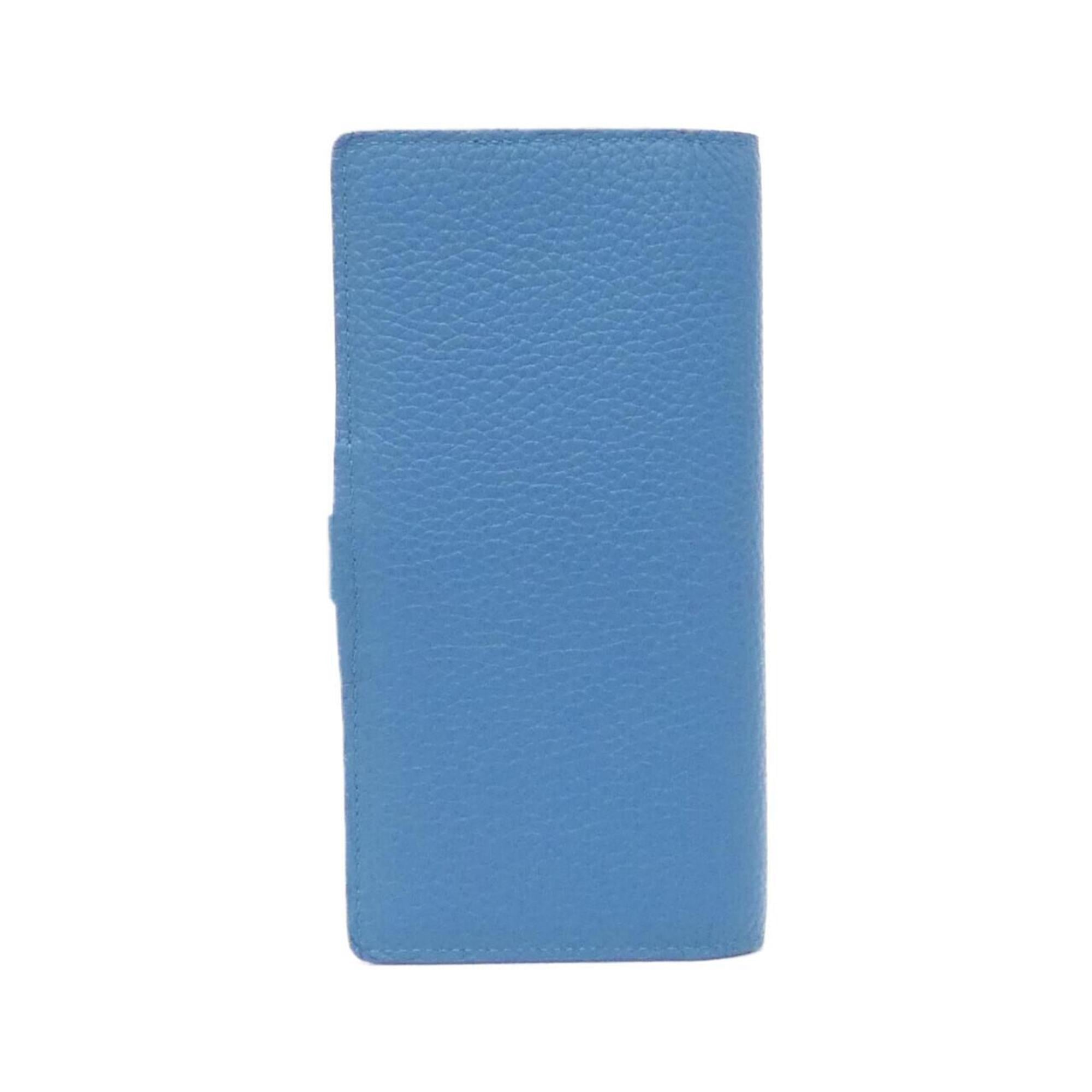 Louis Vuitton Blue Leather Long Wallet (Bi-Fold) (Pre-Owned)