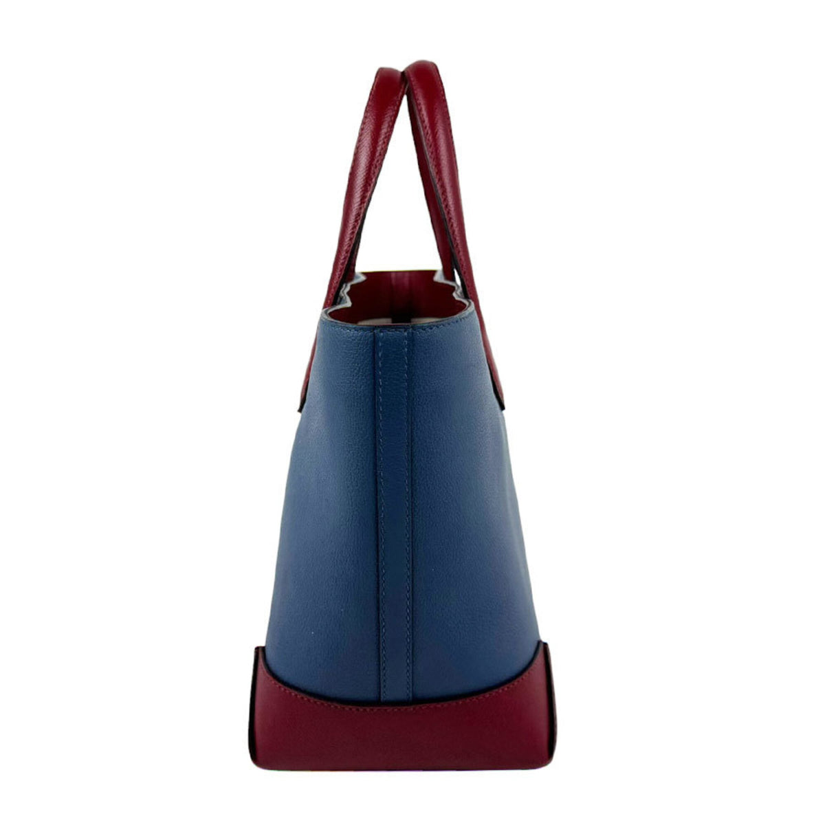Hermes Blue Agate Rouge Grenat Evercalf Leather Epsom Leather Handbag (Pre-Owned)