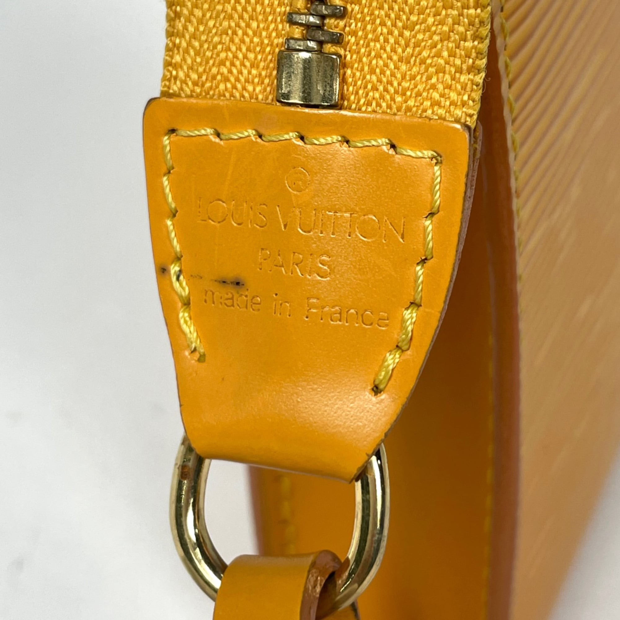 Louis Vuitton Yellow Epi Leather Pochette Pouch (Pre-Owned)