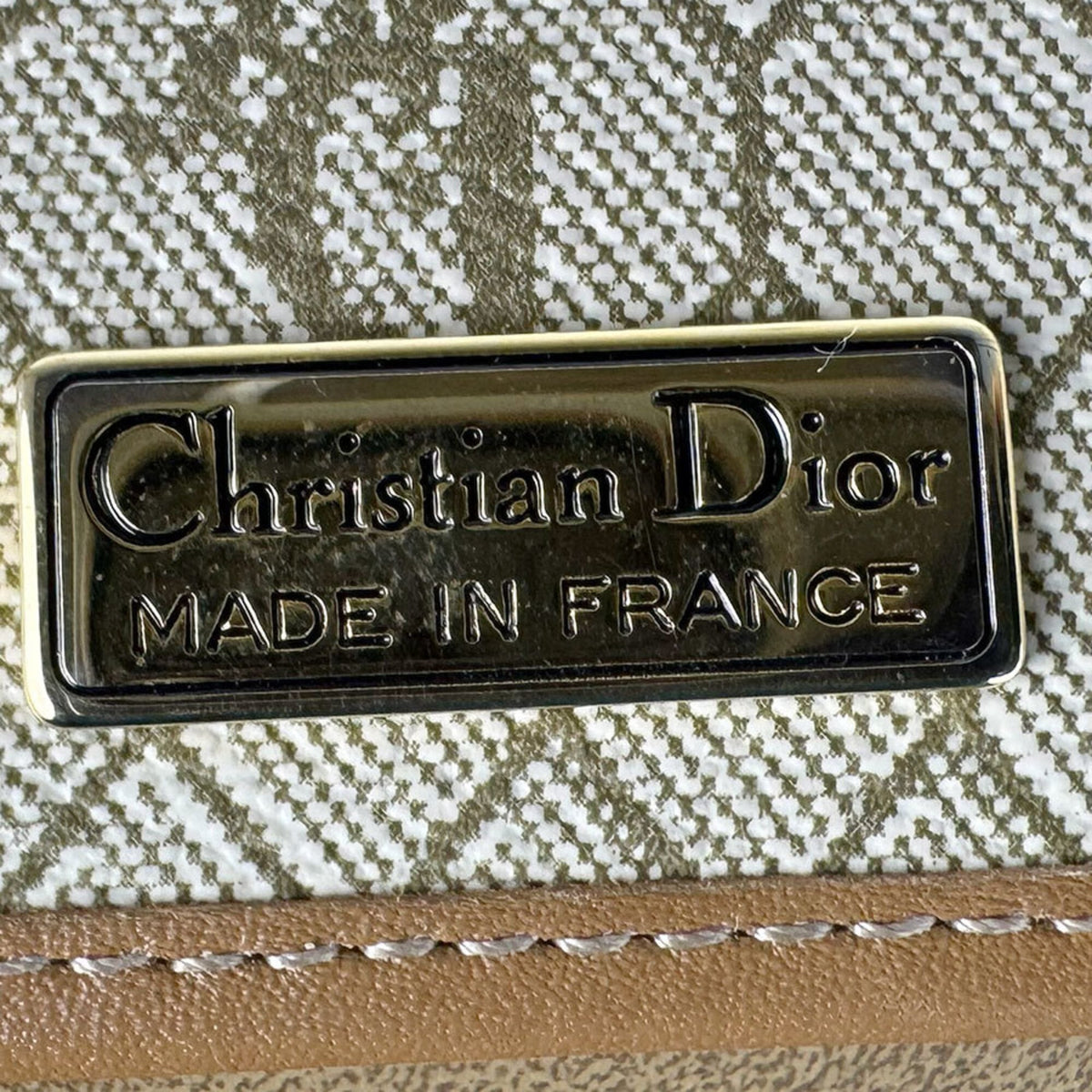 Christian Dior Beige Brown Pvc Shoulder Bag (Pre-Owned)