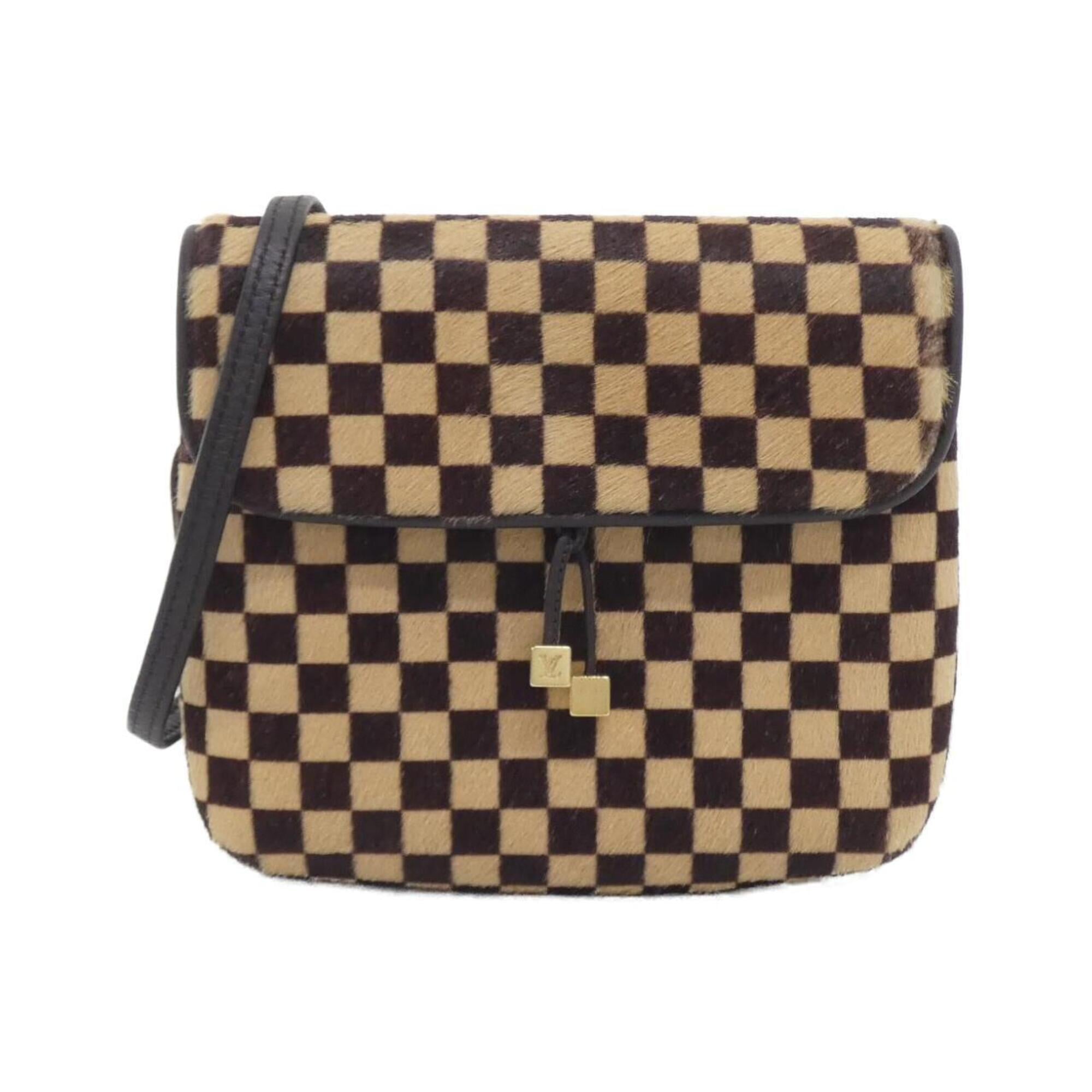 Louis Vuitton Damier Sauvage Ebene Leather Shoulder Bag (Pre-Owned)