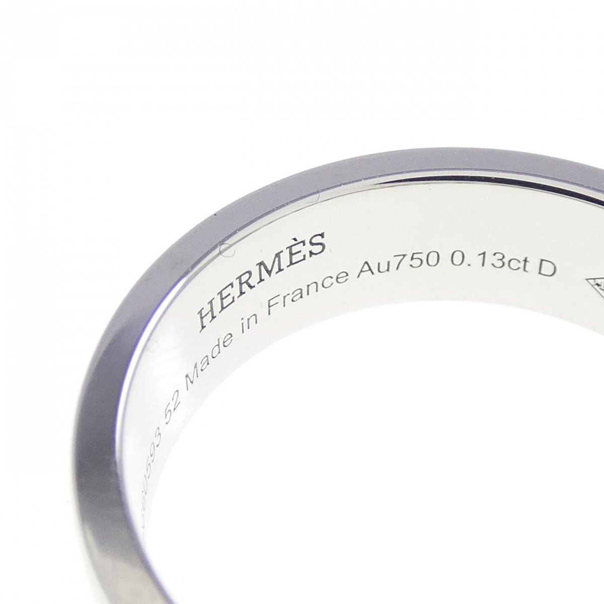 Hermes White Gold (18K) Band Ring (Pre-Owned)