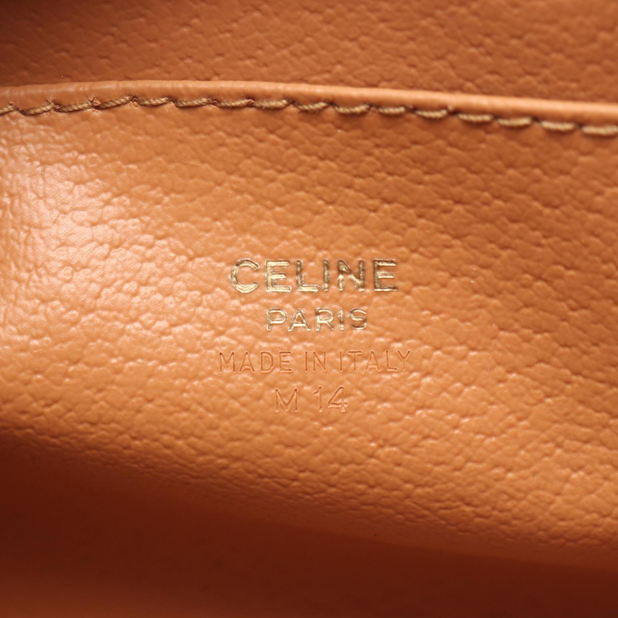 Celine Beige Brown Coated Canvas Handbag (Pre-Owned)