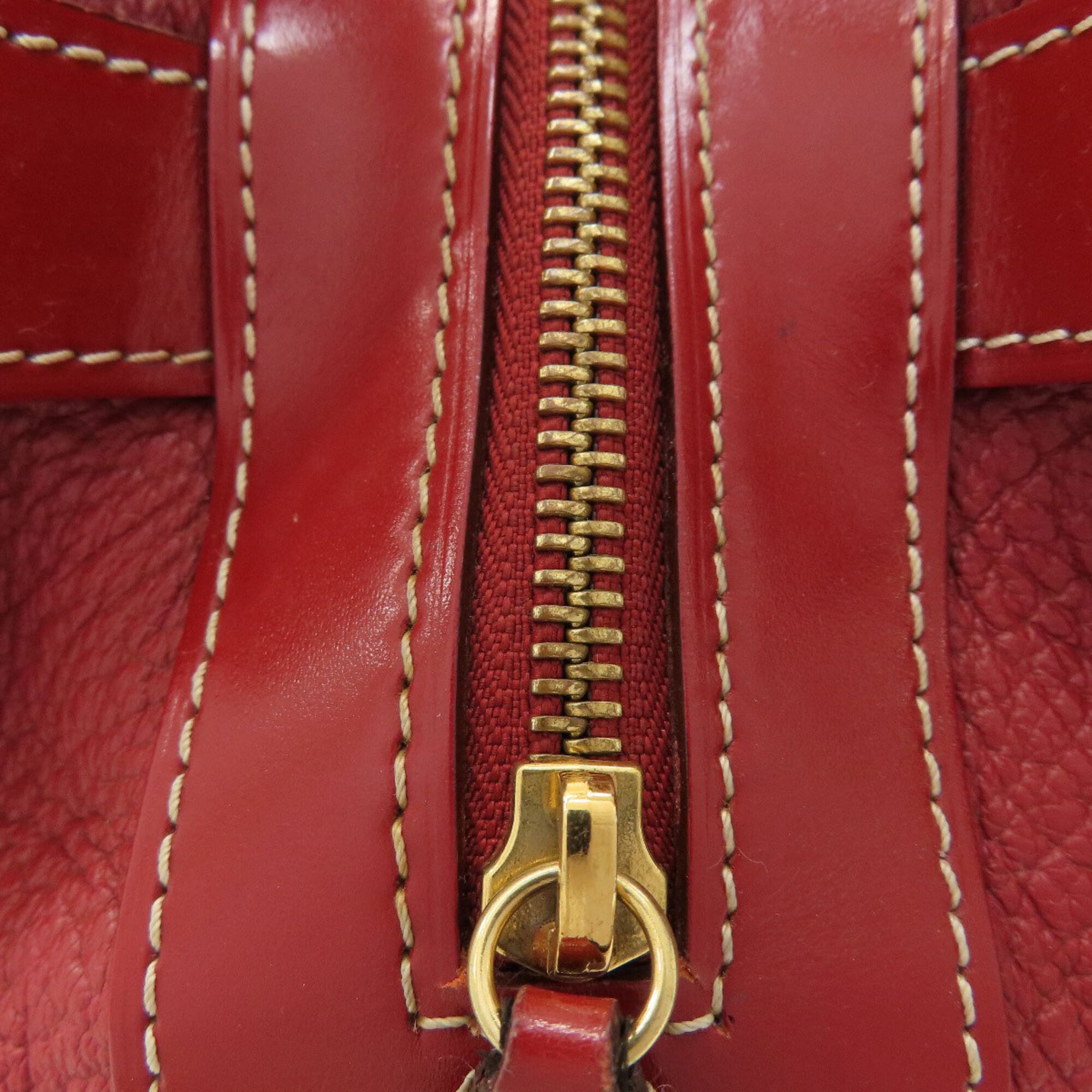 Louis Vuitton Red Color Suhali Leather Tote Bag (Pre-Owned)