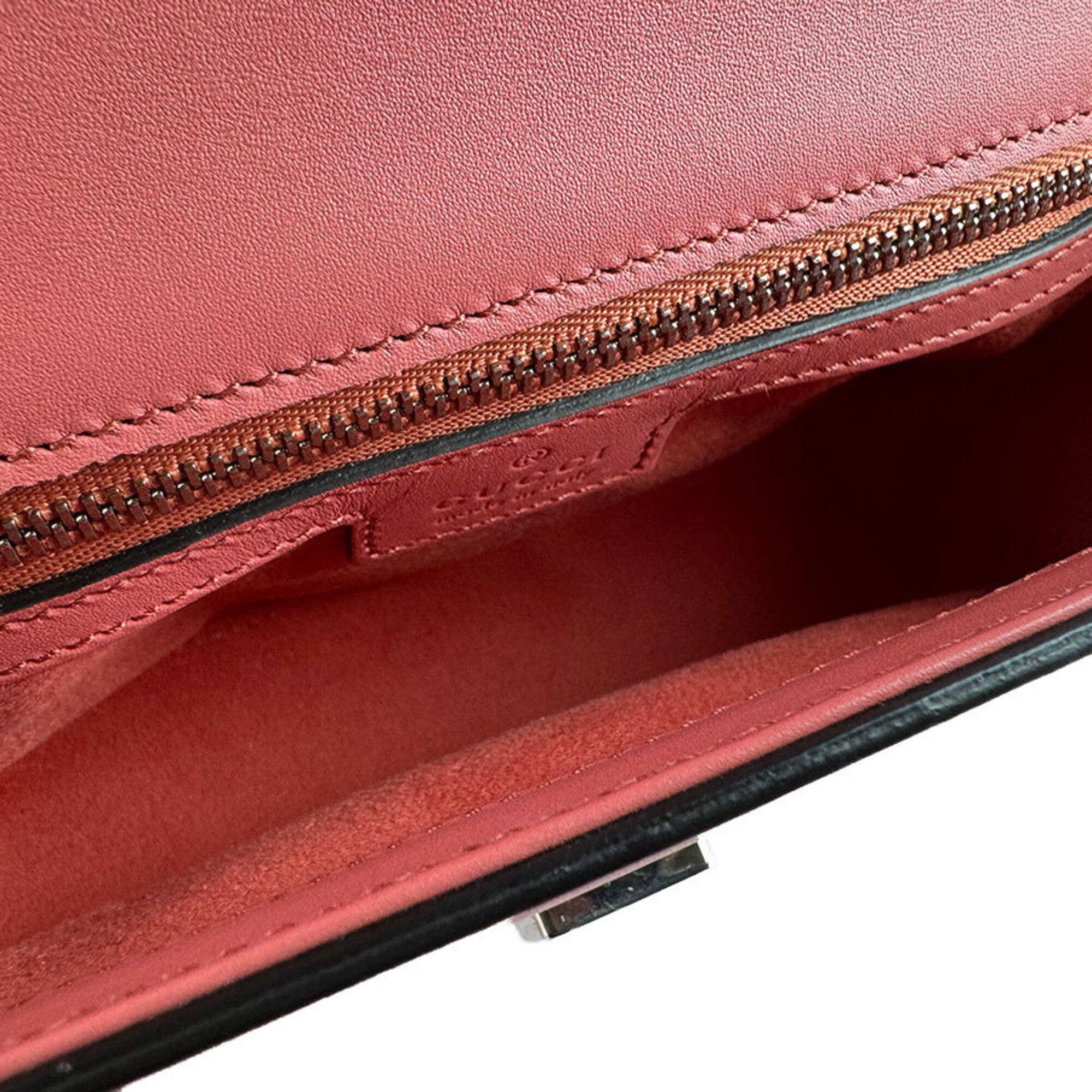 Gucci Pink Leather Shoulder Bag (Pre-Owned)