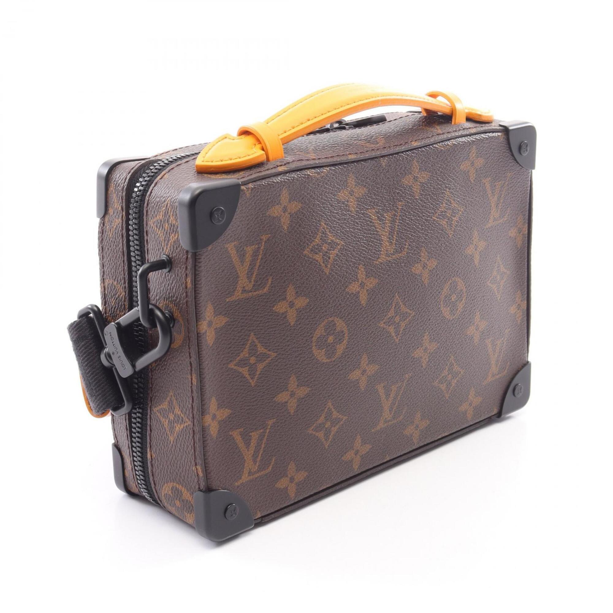 Louis Vuitton Brown Orange Coated Canvas Leather Handbag Shoulder Bag (Pre-Owned)
