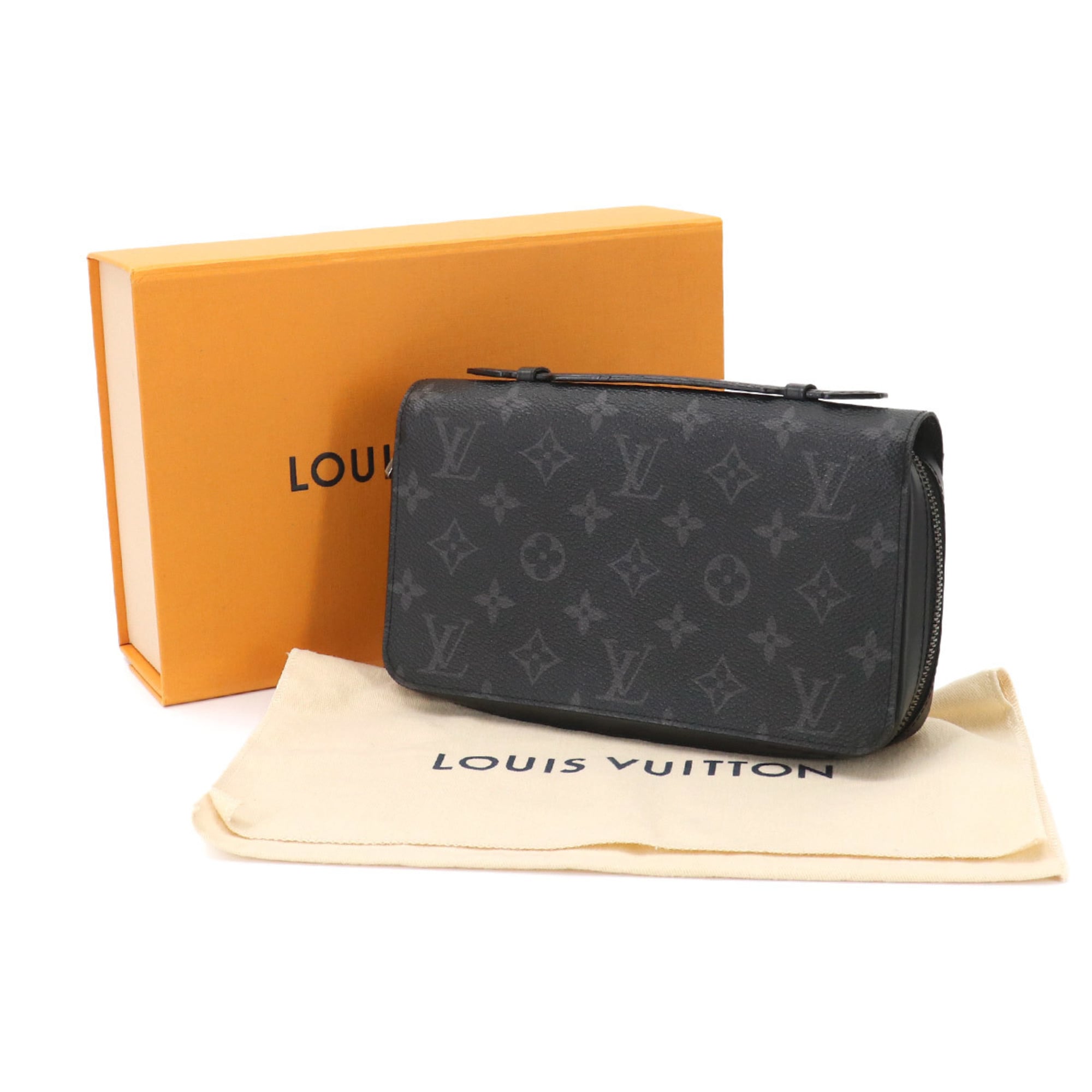 Louis Vuitton Monogram Eclipse Monogram Eclipse Canvas Long Wallet (Bi-Fold) (Pre-Owned)