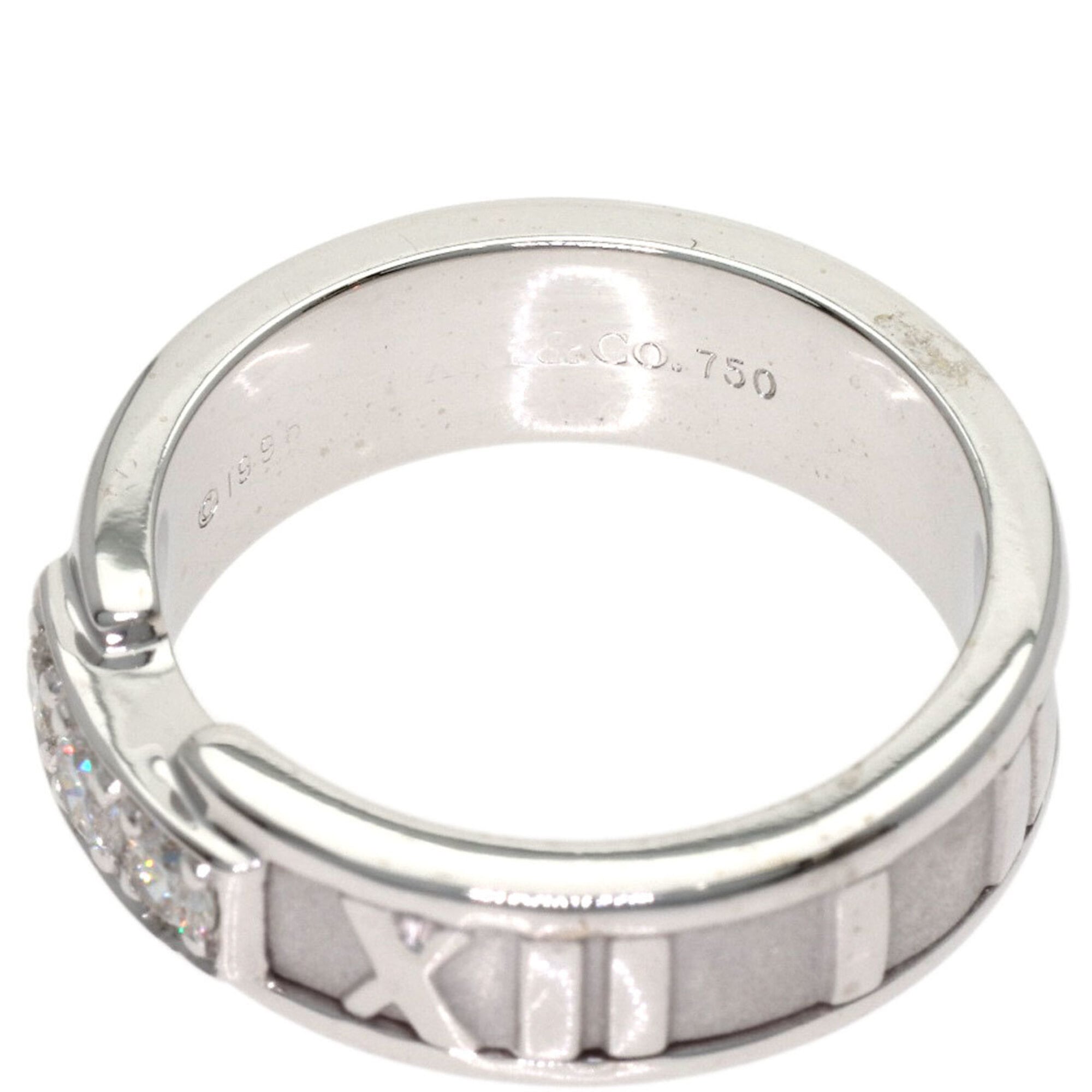 Tiffany Atlas White Gold (18K) Band Ring (Pre-Owned)
