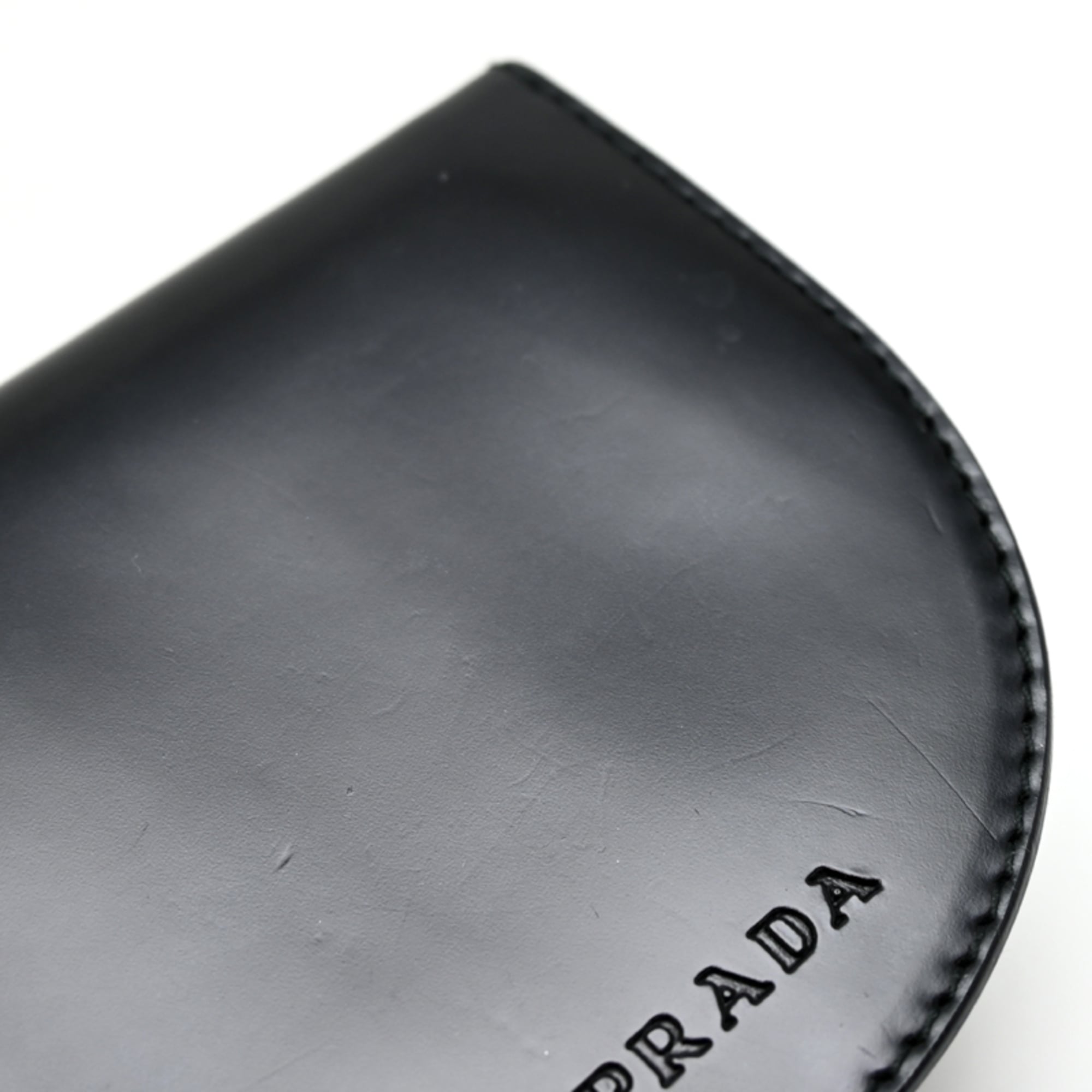 Prada Black Leather Coin Purse/Coin Case (Pre-Owned)