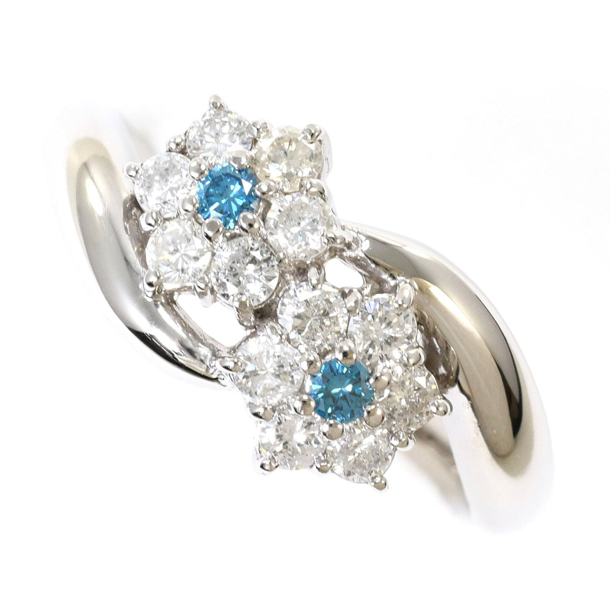 Unbranded Blue Platinum Platinum 900 Band Ring (Pre-Owned)