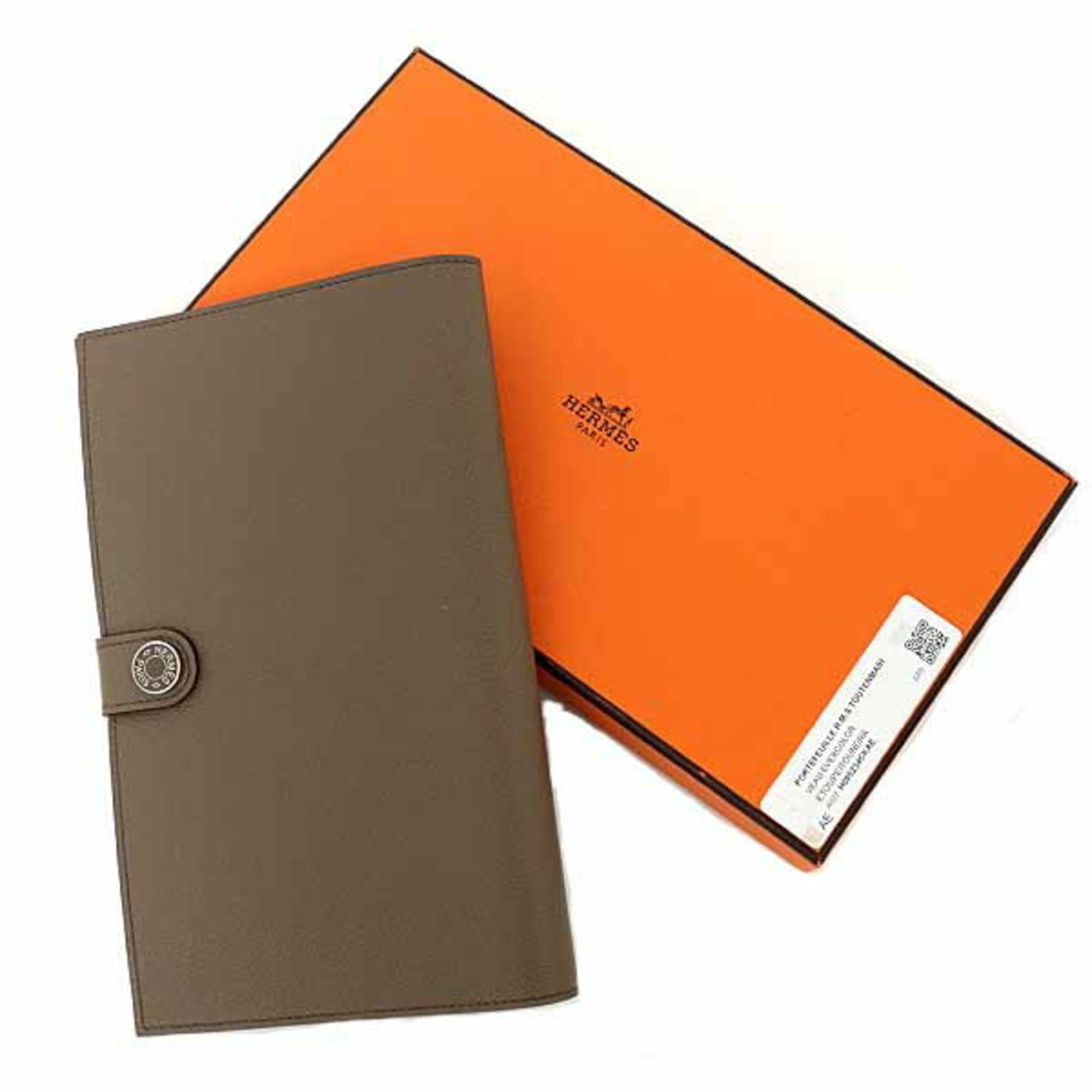 Hermes Evercalf Leather Long Wallet (Bi-Fold) (Pre-Owned)