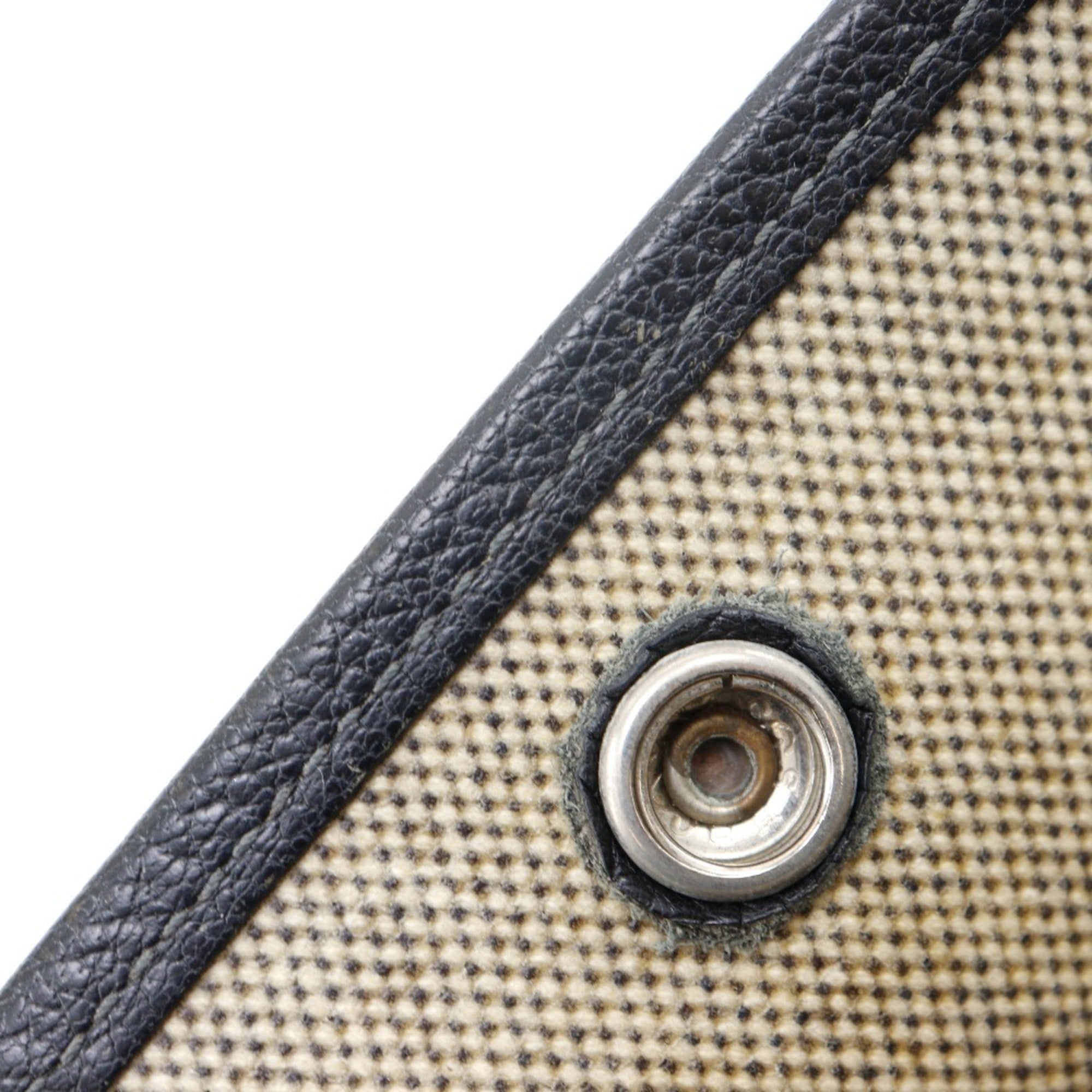 Hermes Black Gray White Toile H Tote Bag (Pre-Owned)