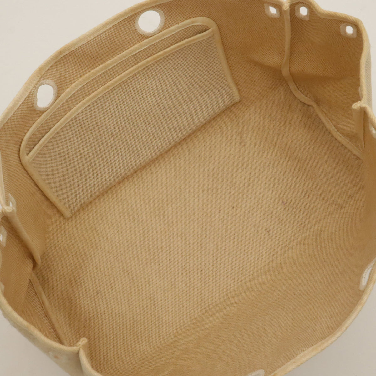 Hermes Light Brown Natural Toile H Shoulder Bag Tote Bag (Pre-Owned)