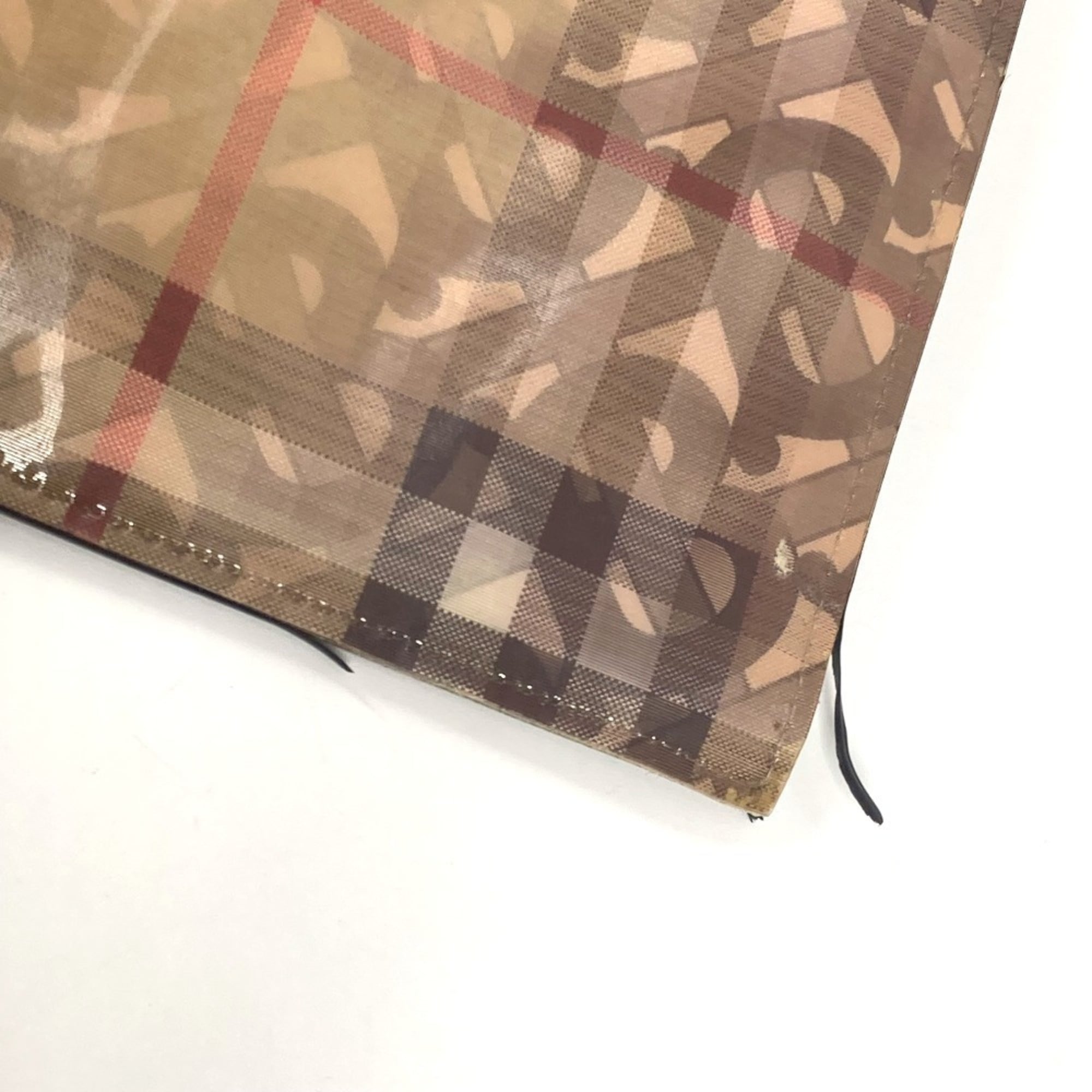 Burberry Beige Black Nylon Clutch Bag Pouch (Pre-Owned)