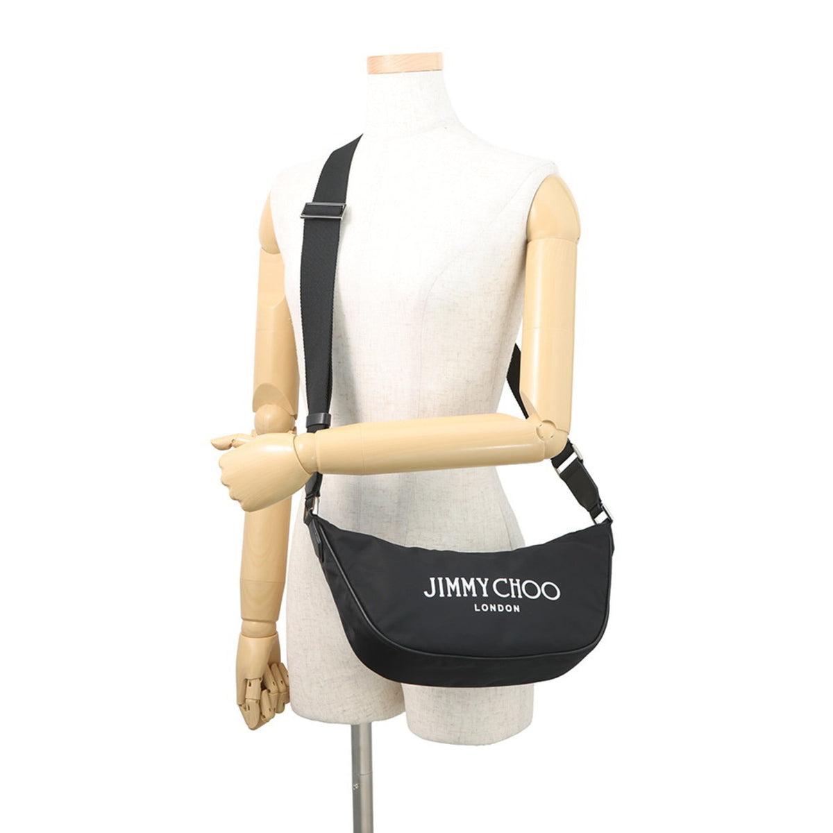 Jimmy Choo Black Nylon Shoulder Bag (Pre-Owned)