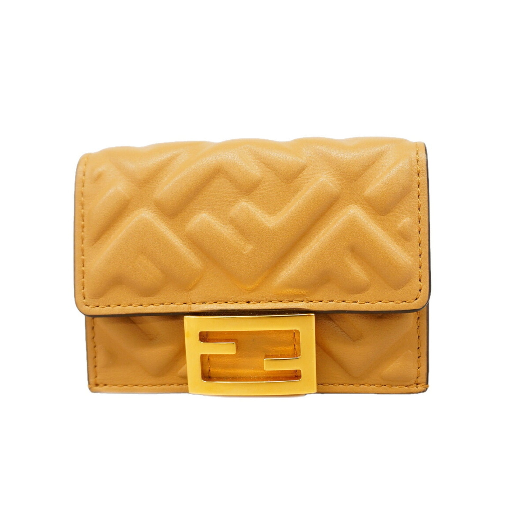 Fendi Brown Leather Wallet (Tri-Fold) (Pre-Owned)